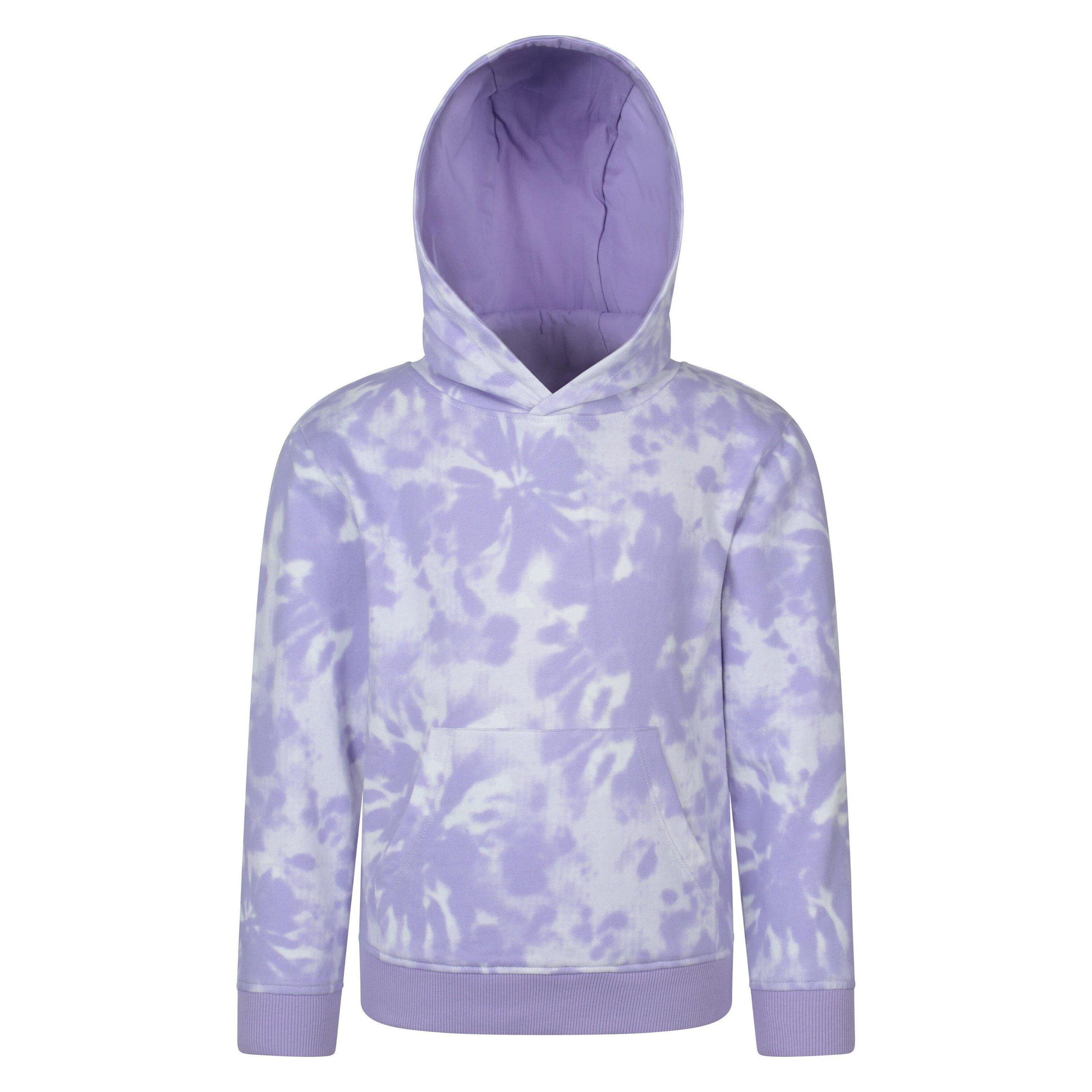 MOUNTAIN WAREHOUSE Childrens/Kids Tie Dye Hoodie (Purple)