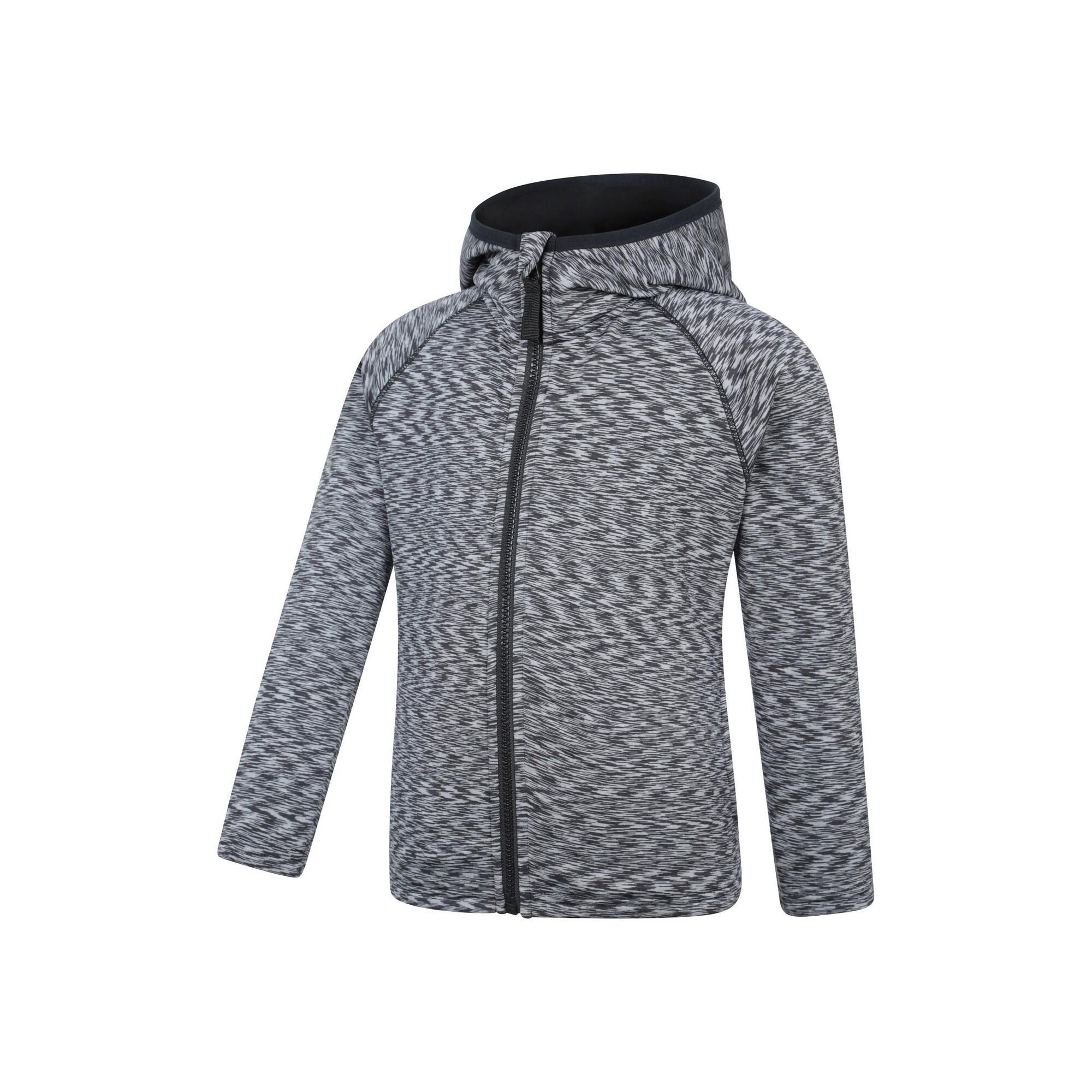 "Marathon" Hoodie mit durchgehendem Reißverschluss für Kinder Schwarz 4/4