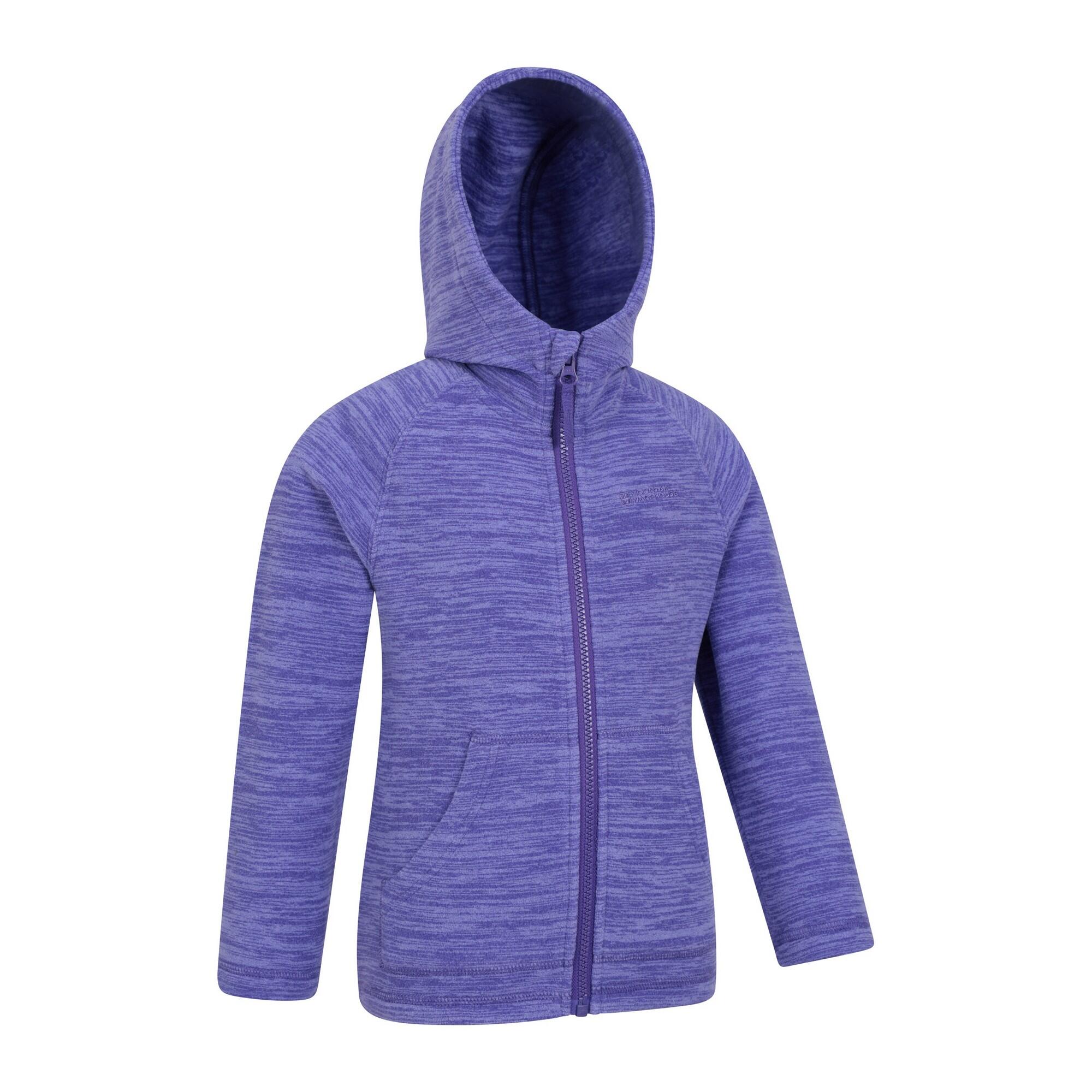 Childrens/Kids Snowdonia II Full Zip Hoodie (Purple) 3/4