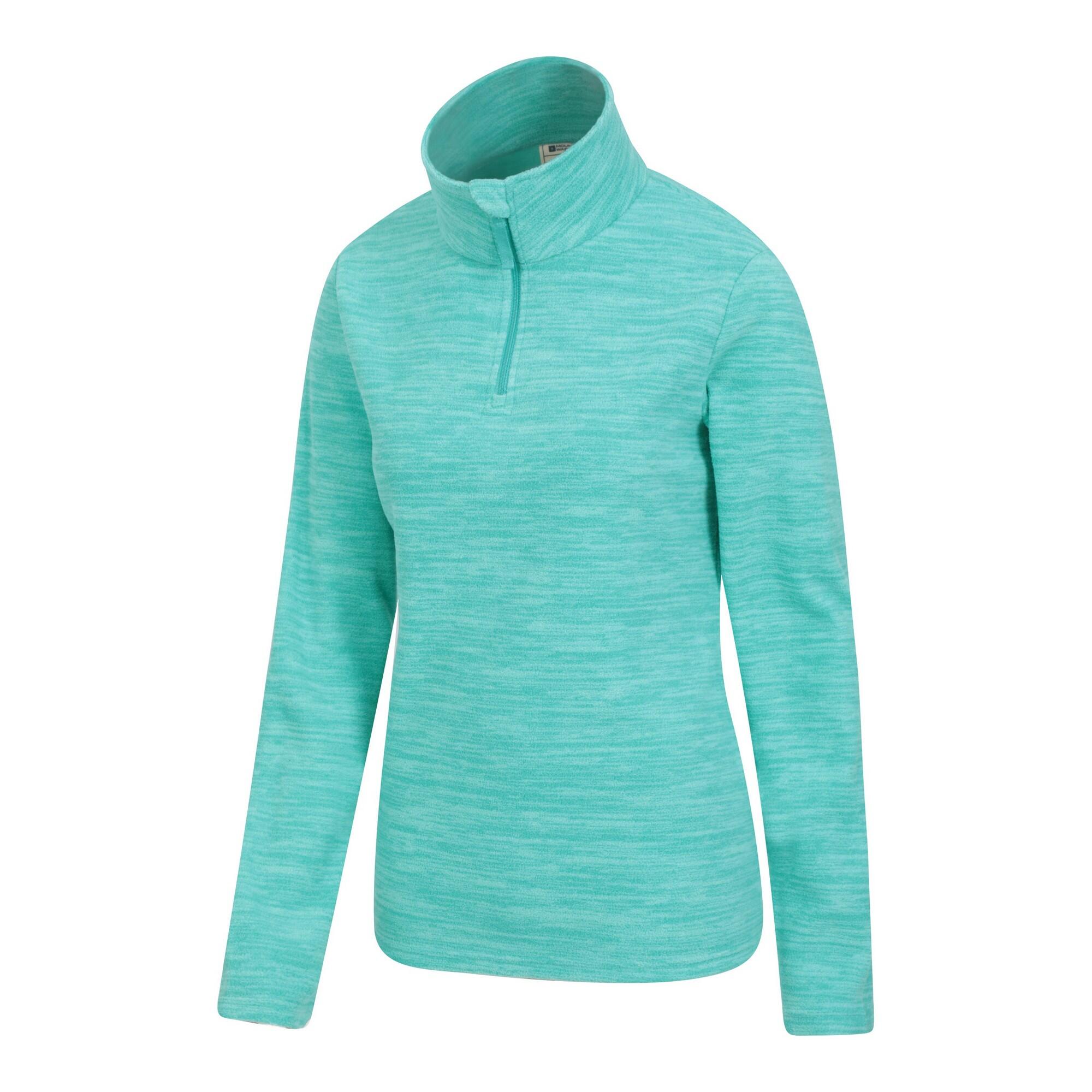 Womens/Ladies Snowdon Melange Fleece Top (Turquoise) 3/4