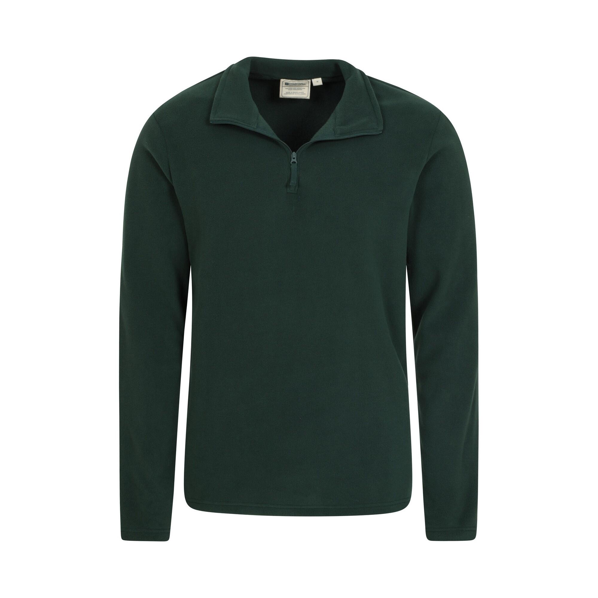 Mens Camber II Half Zip Fleece Top (Dark Green) 4/4