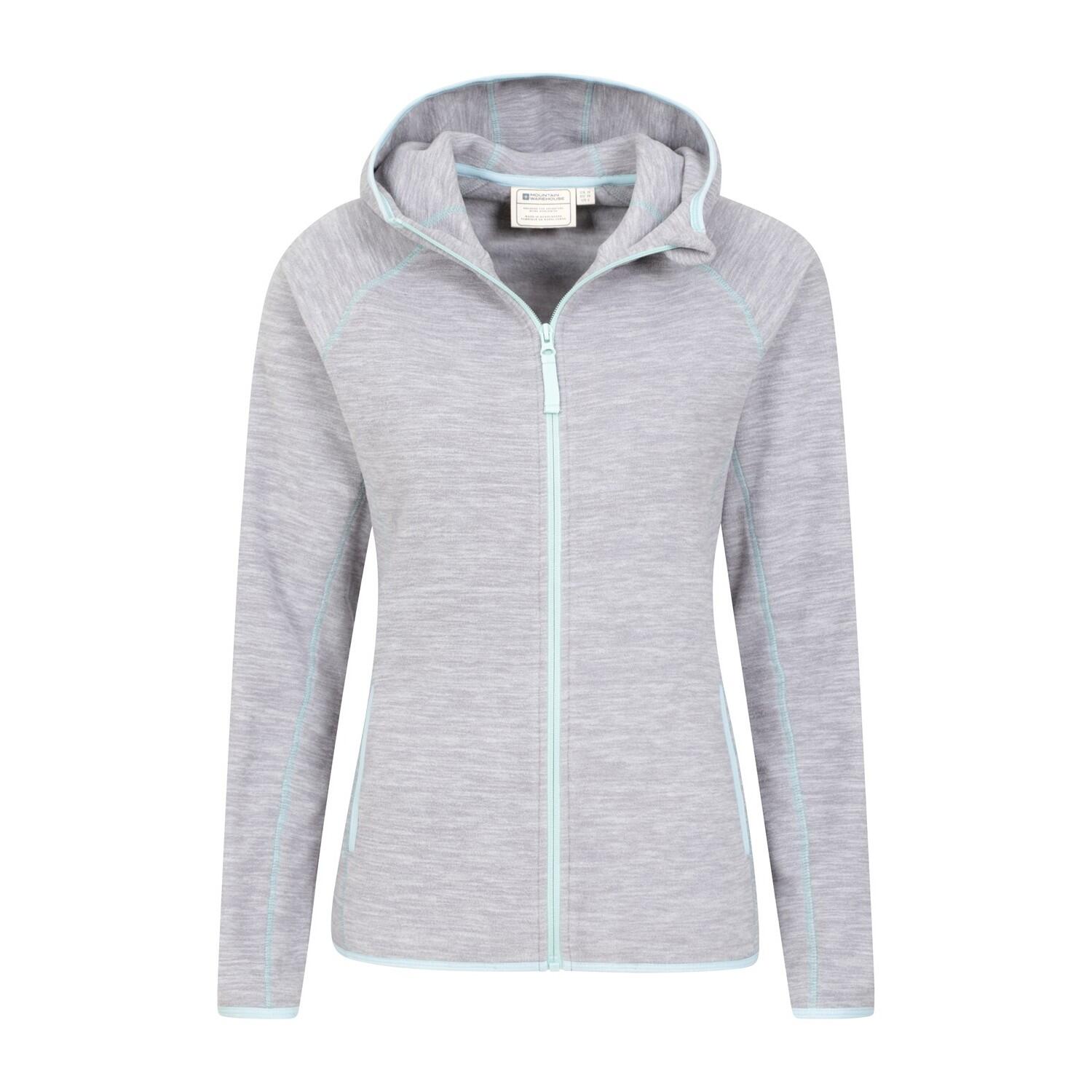 Felpa Con Cappuccio E Zip Intera Donna Mountain Warehouse Lleyn II Grigio 3/4