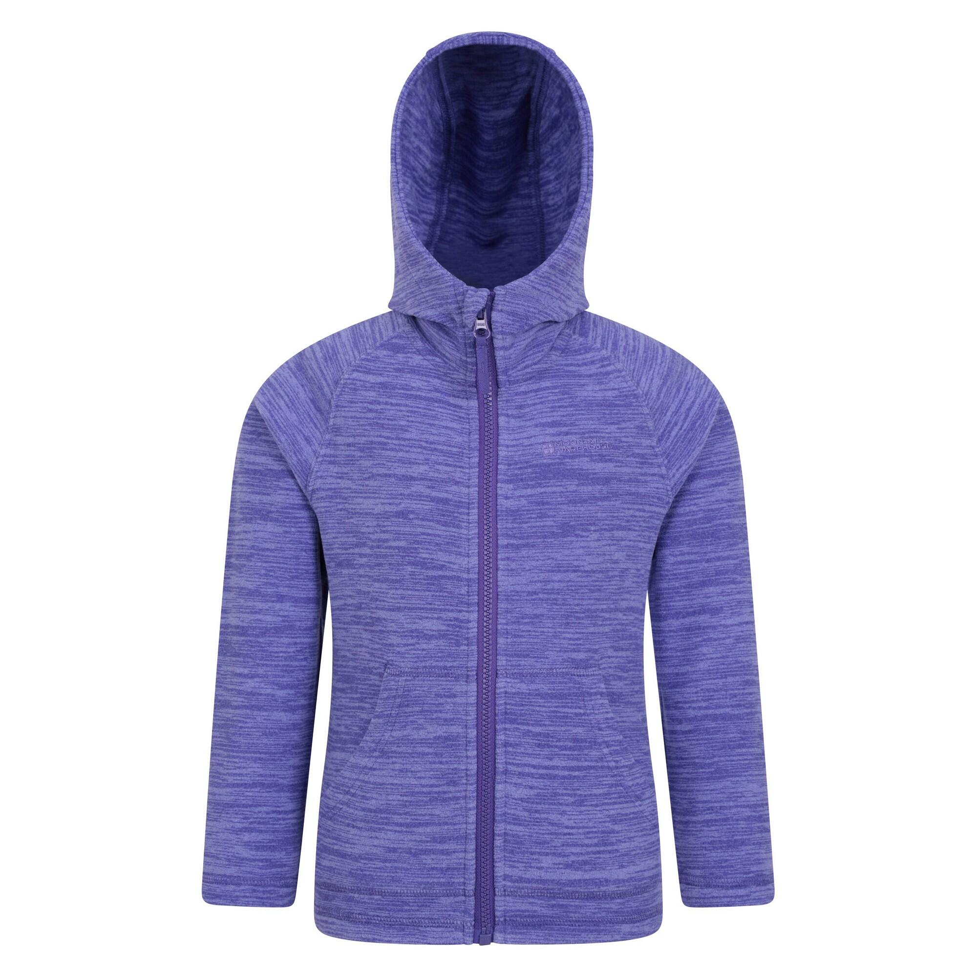 MOUNTAIN WAREHOUSE Felpa Con Cappuccio E Zip Intera Bambini Mountain Warehouse Snowdonia II Viola