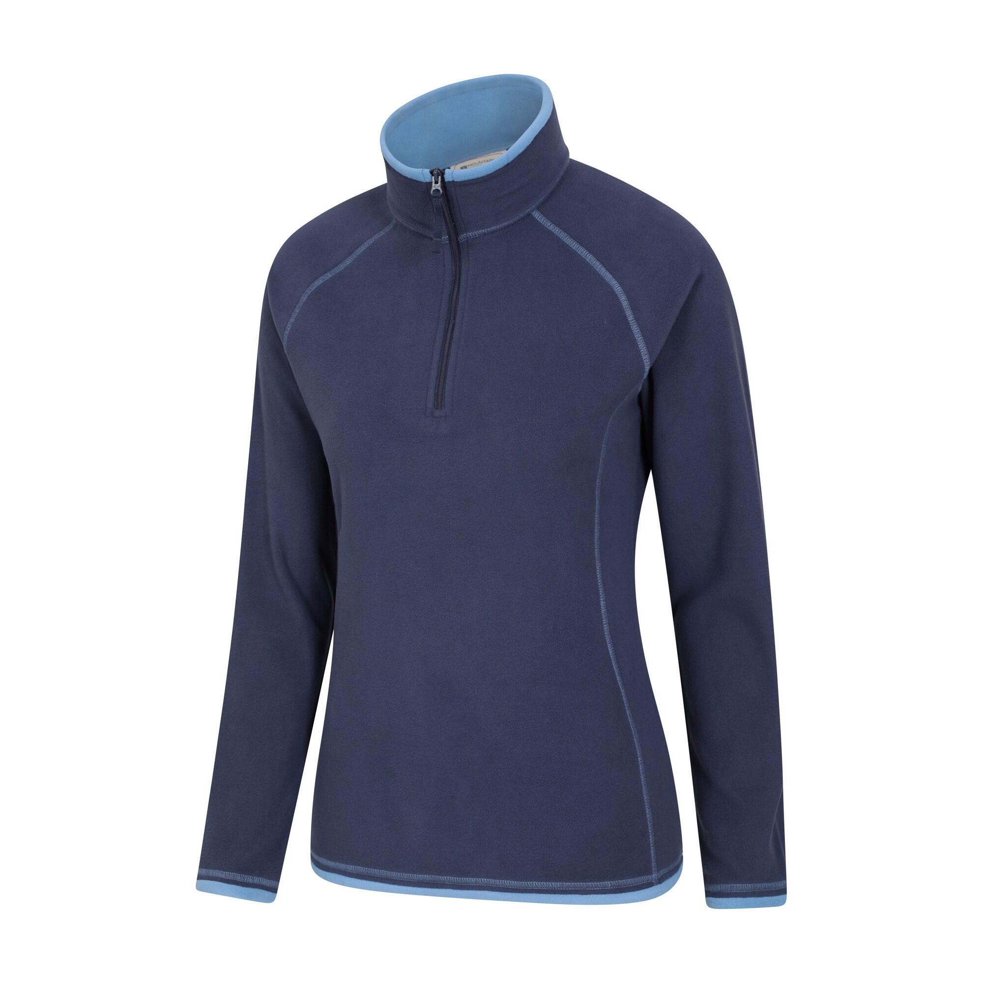 Womens/Ladies Montana Half Zip Fleece Top (Navy) 4/4
