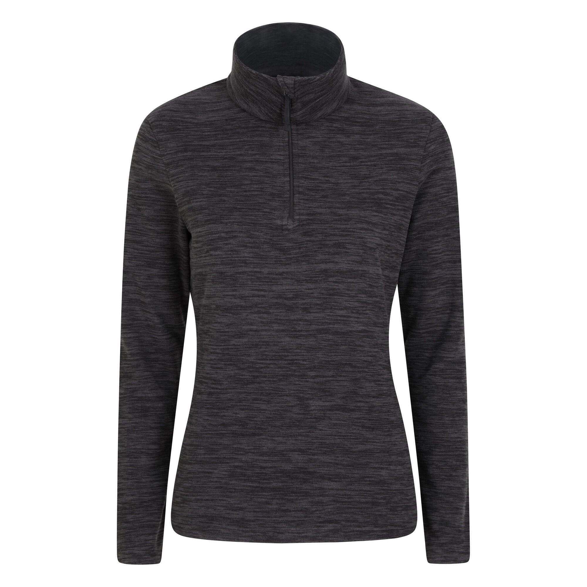MOUNTAIN WAREHOUSE Womens/Ladies Snowdon Melange Fleece Top (Jet Black)