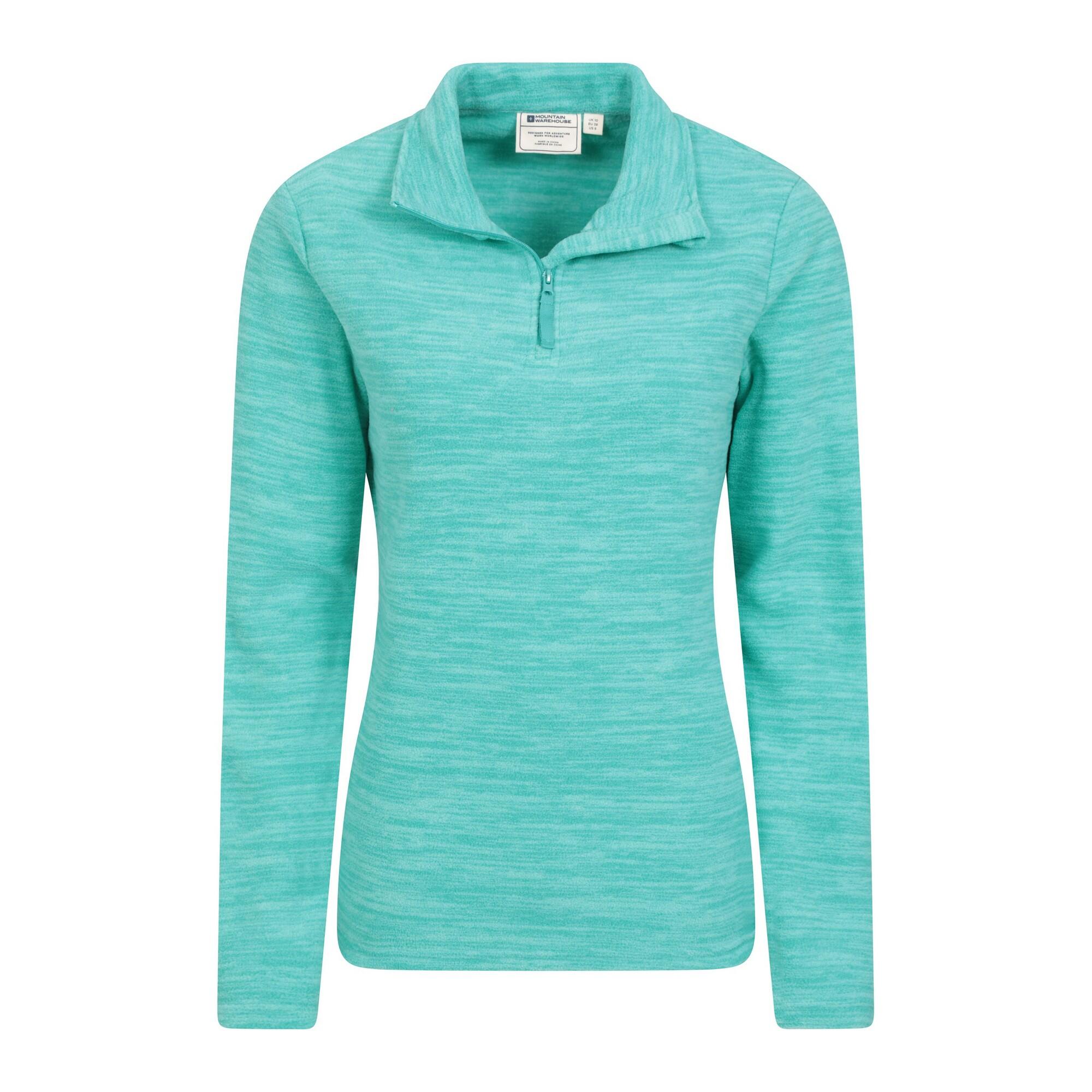 Womens/Ladies Snowdon Melange Fleece Top (Turquoise) 4/4