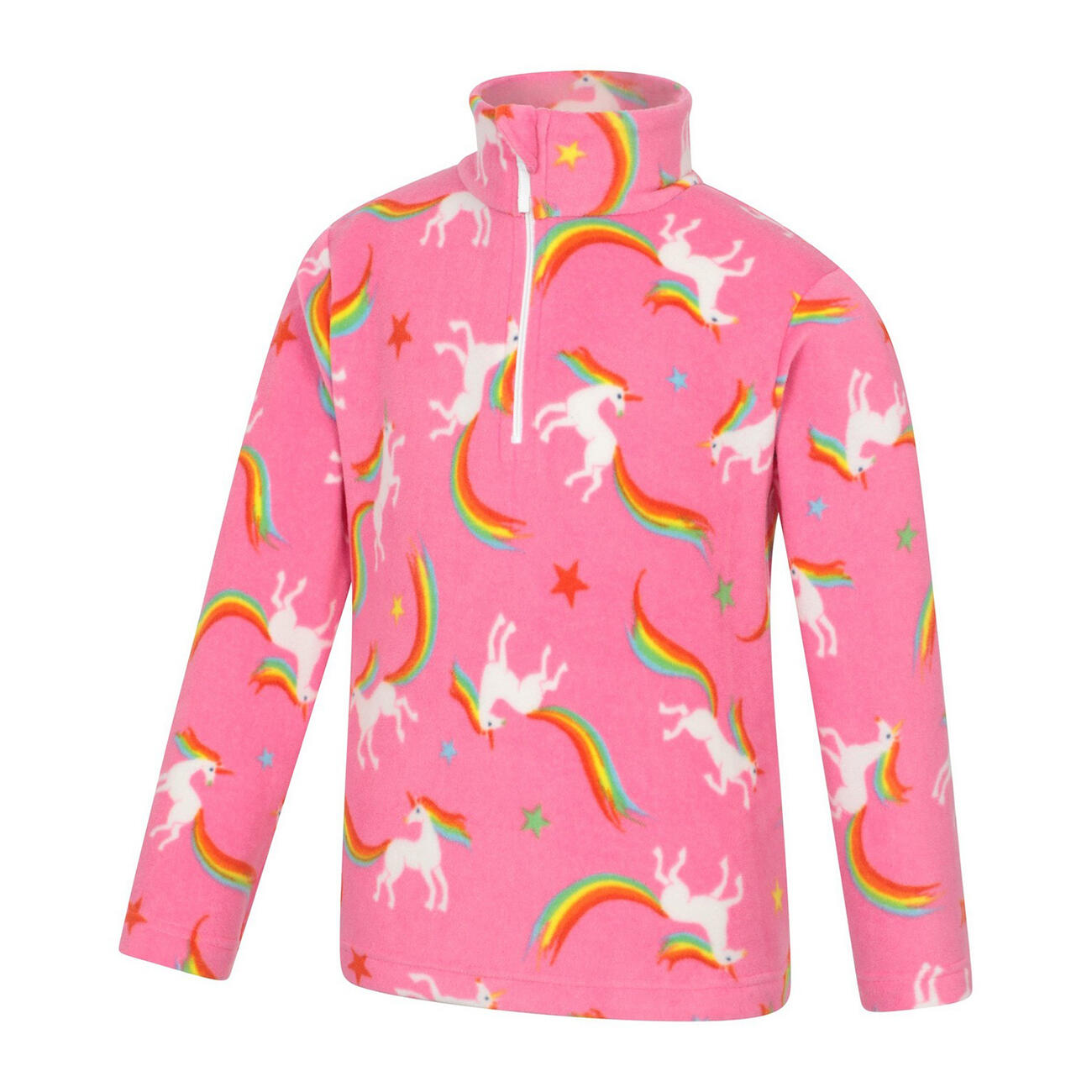 FleeceOberteil mit halbem Reißverschluss für Kinder Pink 4/4
