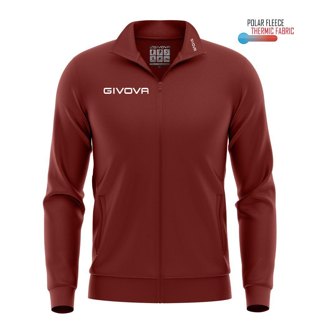 Givova - Giacca Tuta Uomo Givova Granata - Sweat-shirt - Marron|rouge - Decathlon