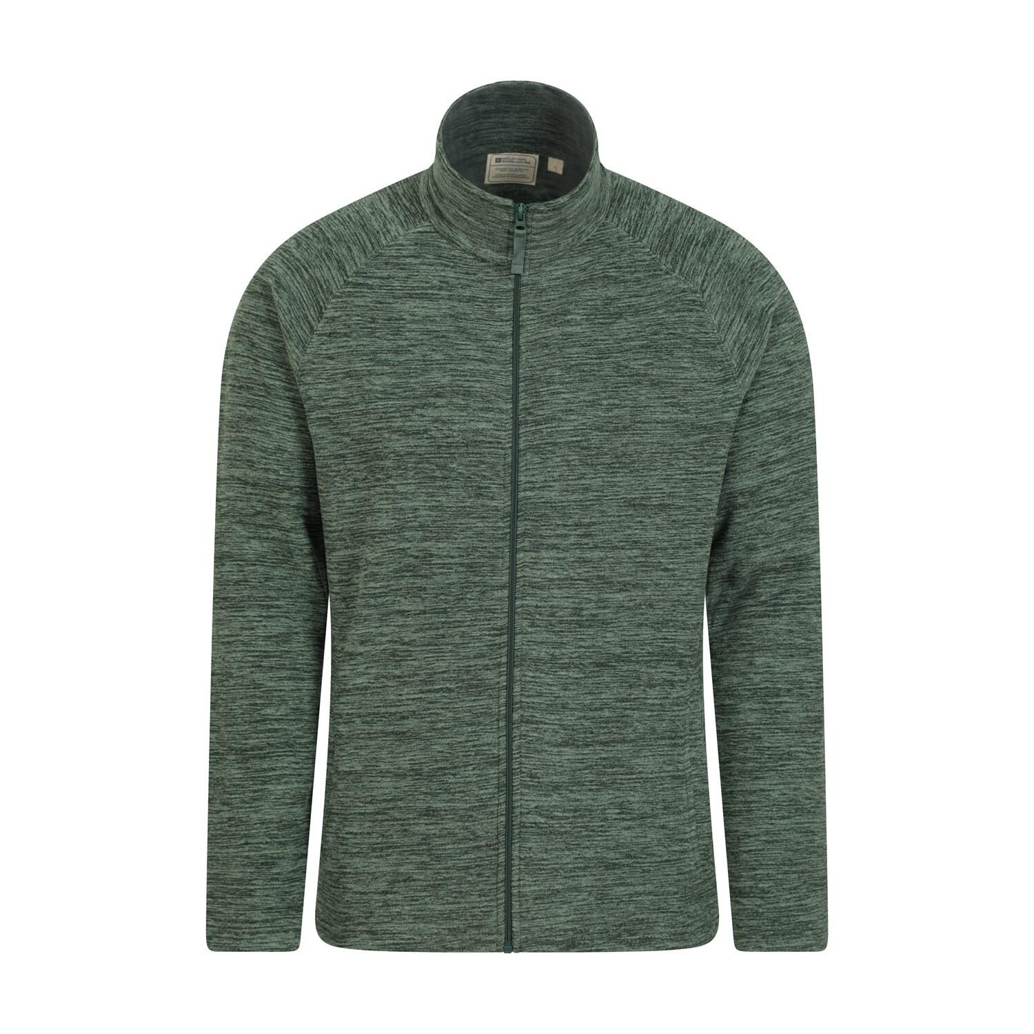 MOUNTAIN WAREHOUSE Mens Snowdon II Full Zip Fleece Jacket (Green)