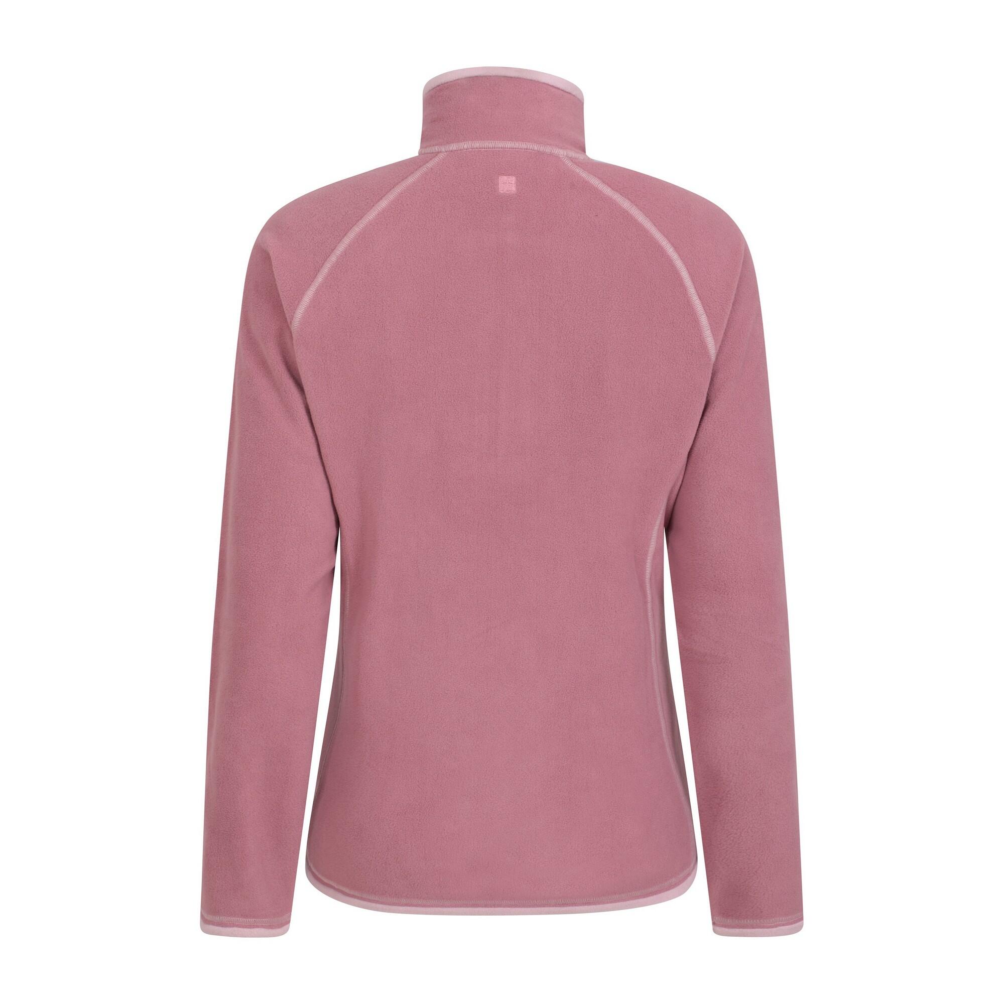 Felpa In Pile Mezza Cerniera Donna Mountain Warehouse Montana Rosa Chiaro 3/4