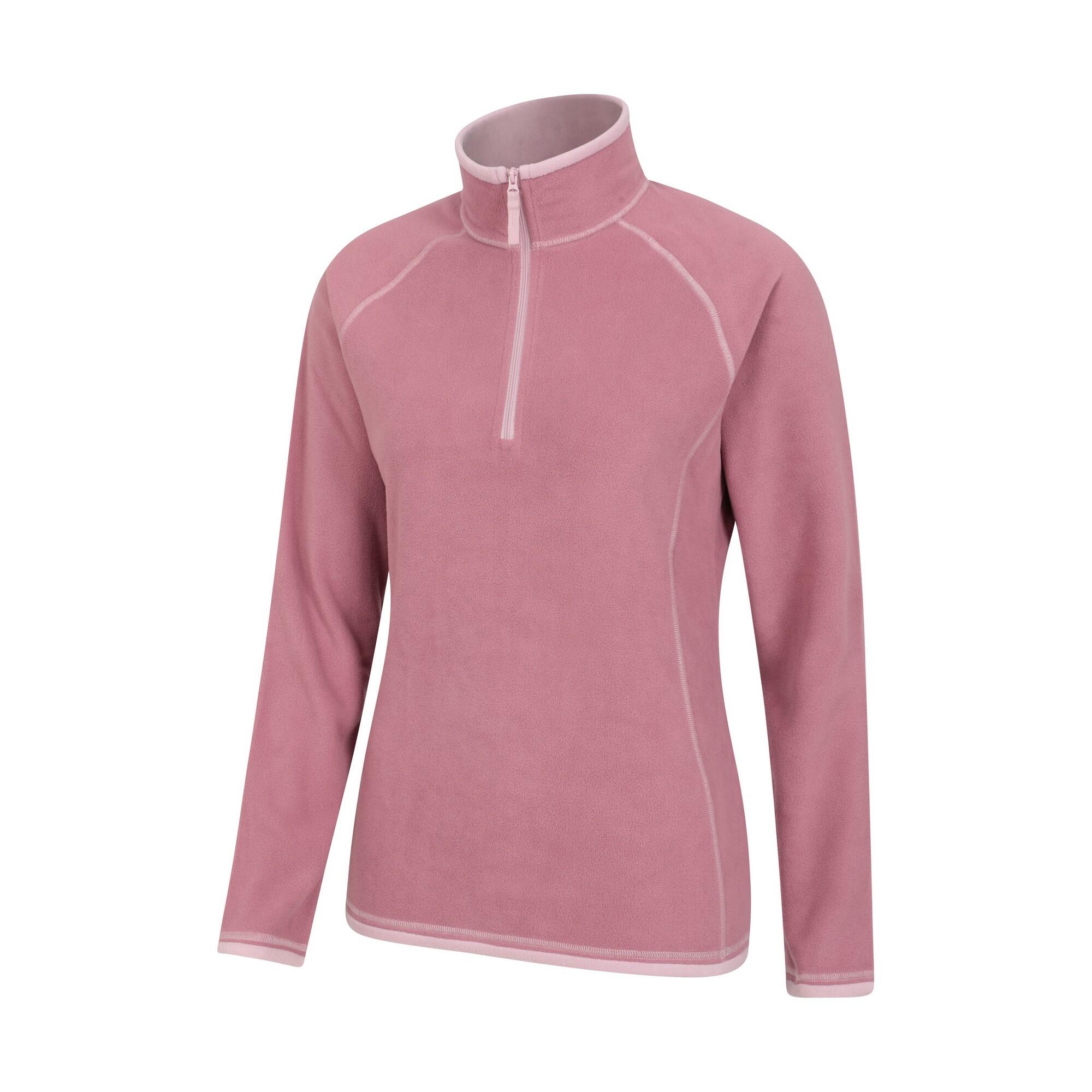 Felpa In Pile Mezza Cerniera Donna Mountain Warehouse Montana Rosa Chiaro 4/4