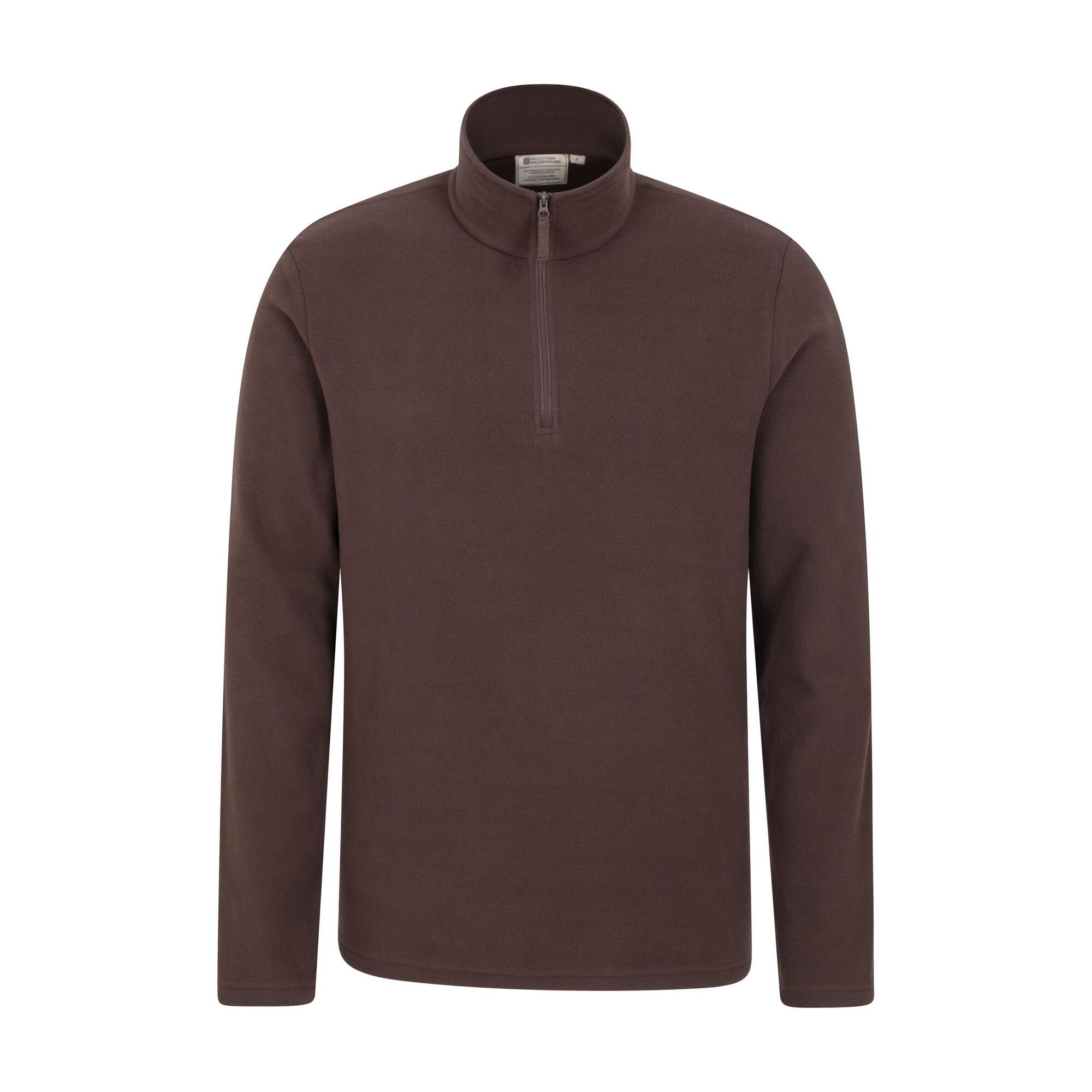 MOUNTAIN WAREHOUSE Mens Camber II Half Zip Fleece Top (Brown)