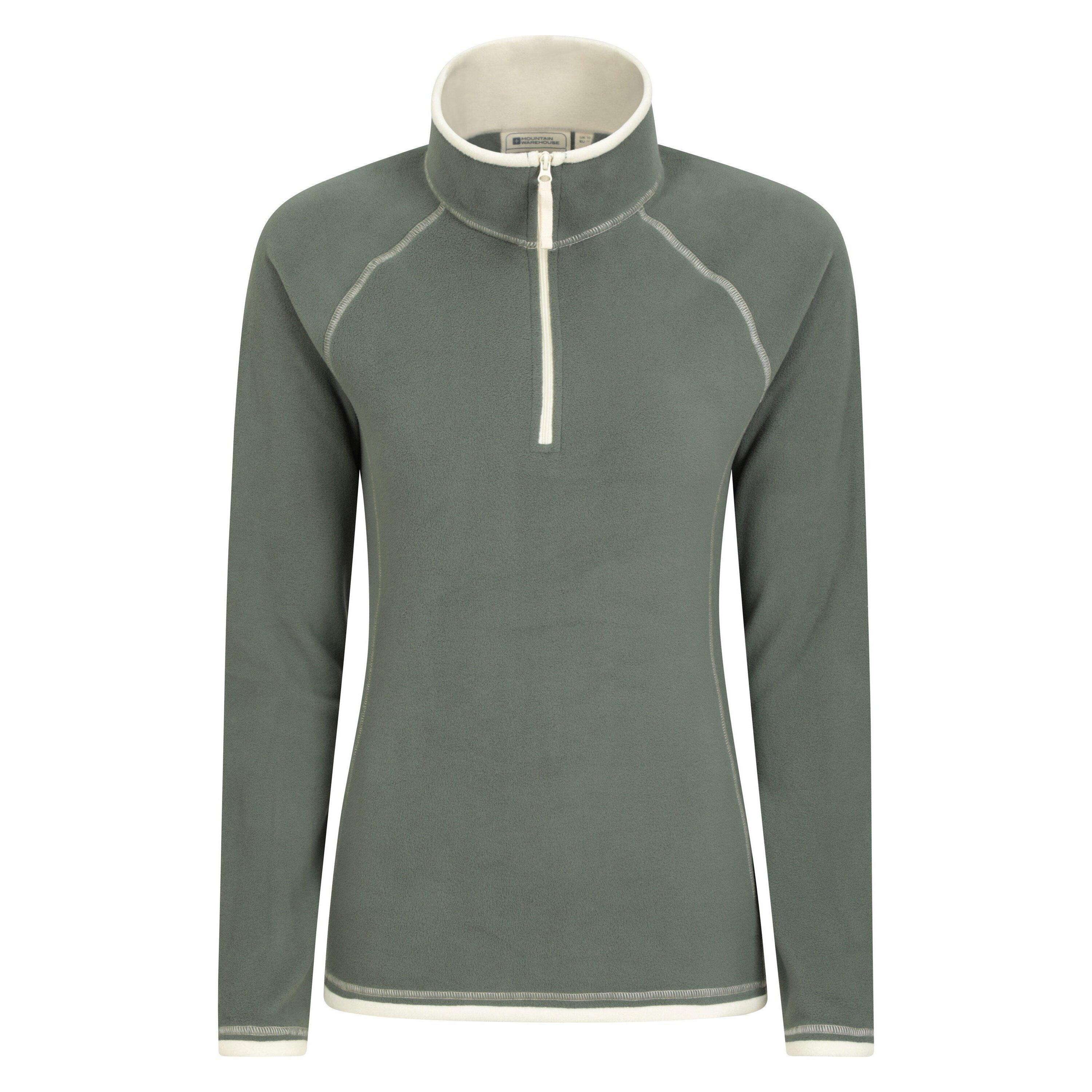 MOUNTAIN WAREHOUSE Womens/Ladies Montana Half Zip Fleece Top (Dark Green)