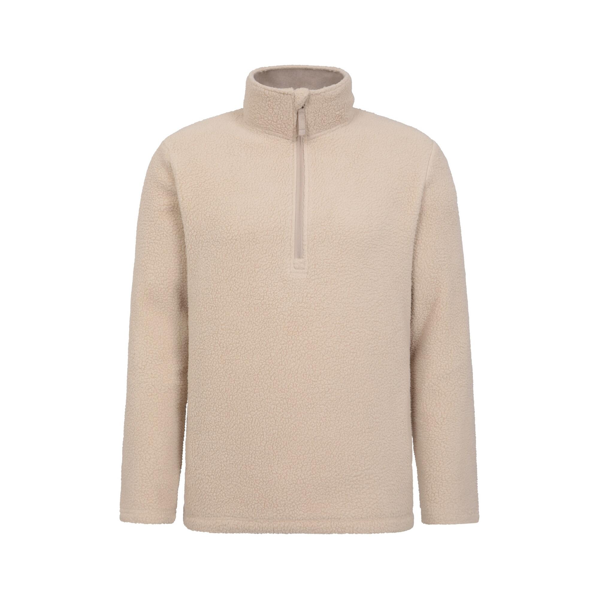 MOUNTAIN WAREHOUSE Mens Ted Borg Half Zip Fleece Top (Beige)
