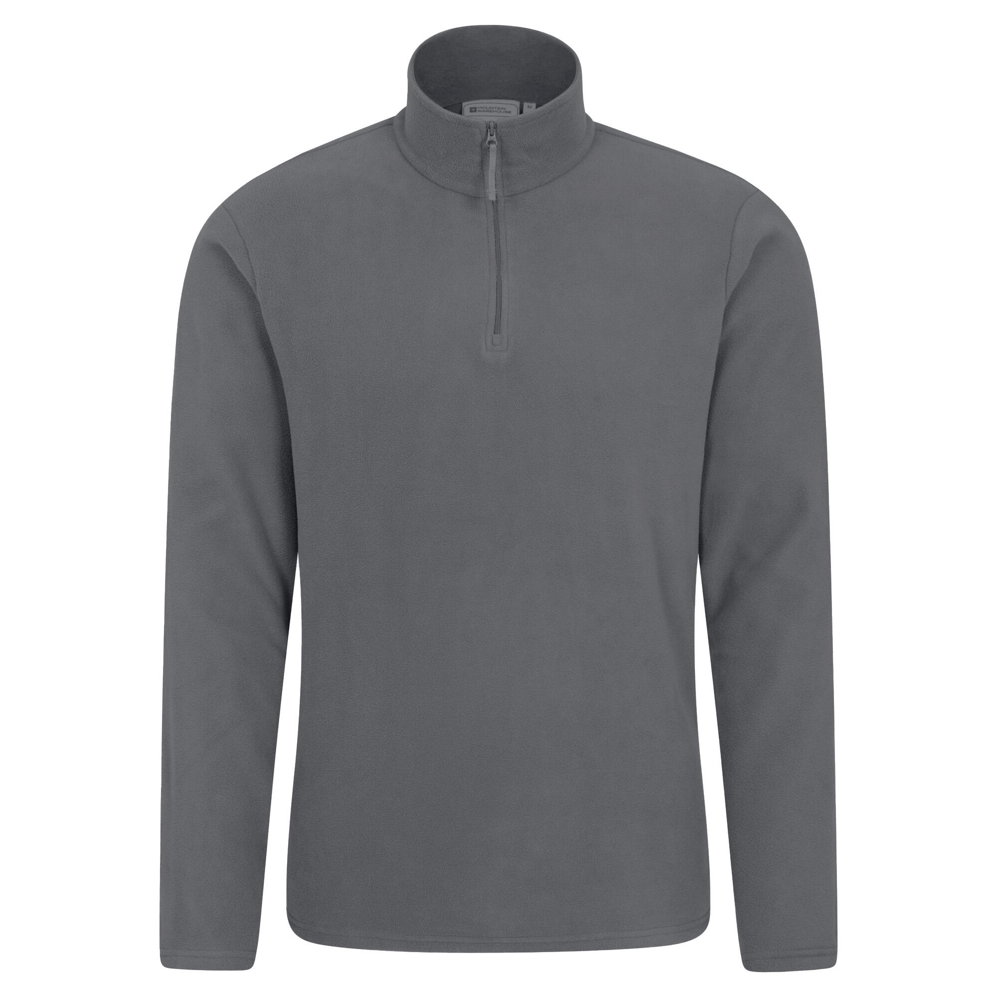 MOUNTAIN WAREHOUSE Felpa In Pile Mezza Cerniera Uomo Mountain Warehouse Camber II Grigio