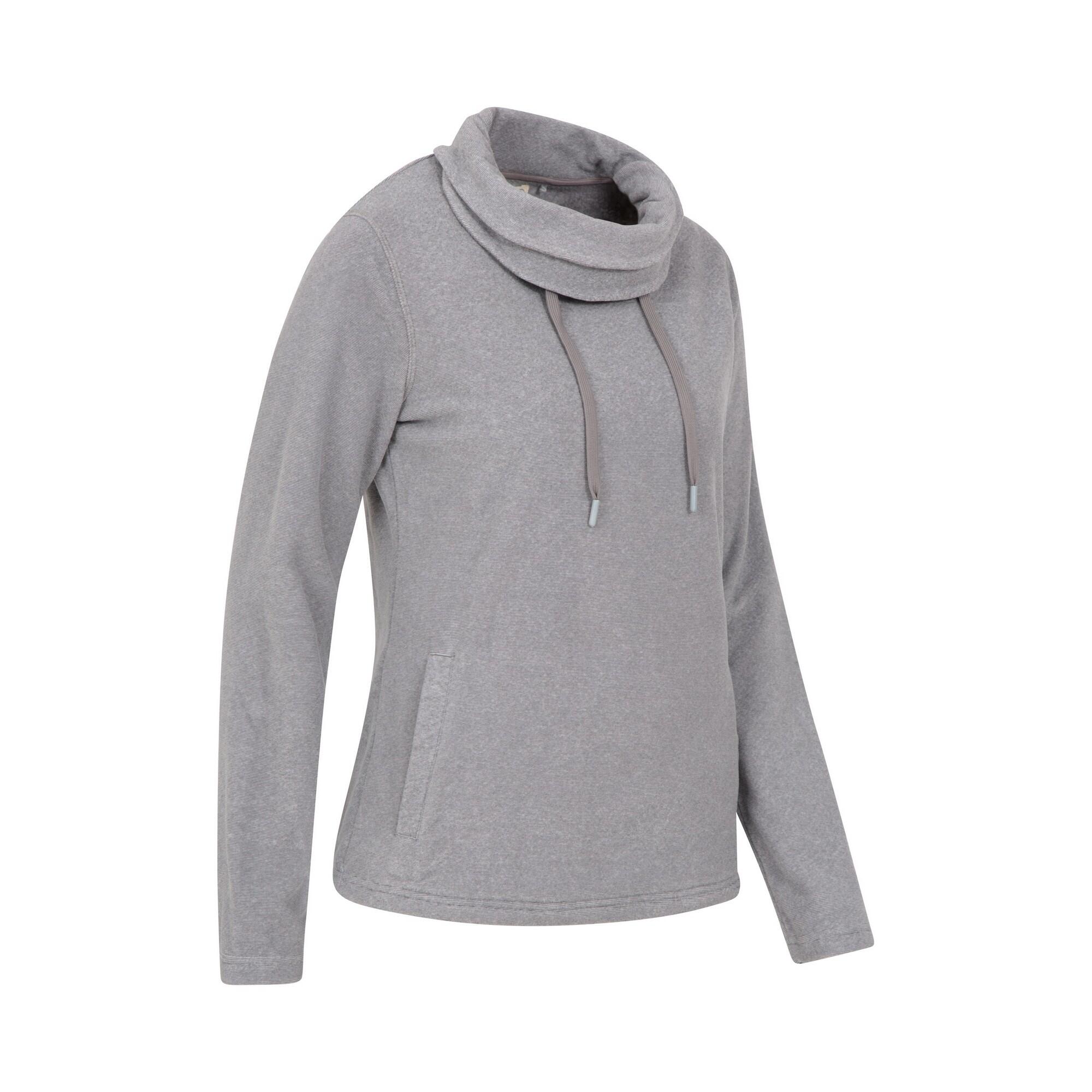 Womens/Ladies Hebridean Cowl Neck Fleece Top (Dark Grey) 4/4