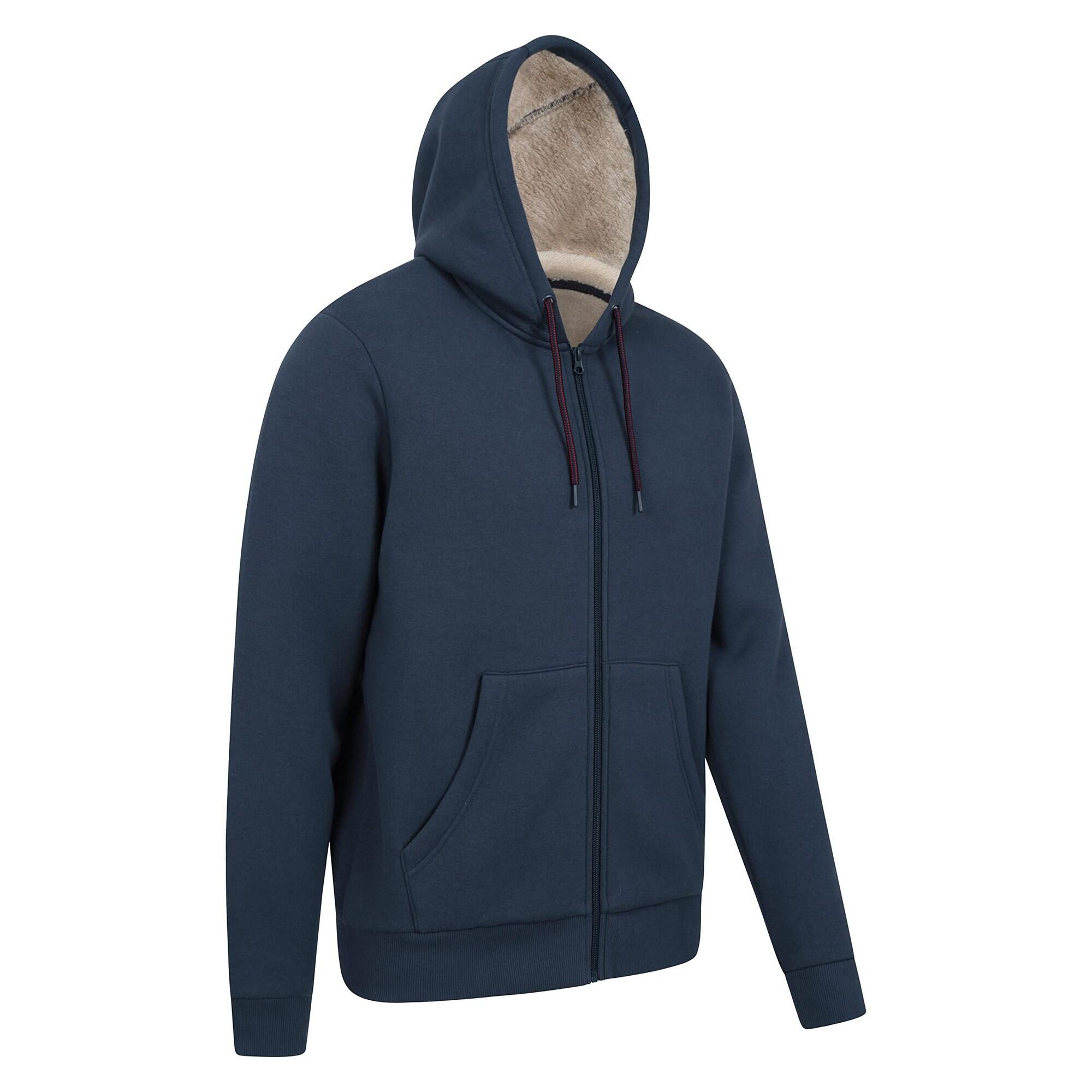 Felpa Con Cappuccio E Zip Intera Foderato Di Borg Uomo Mountain Warehouse Dalton 3/4