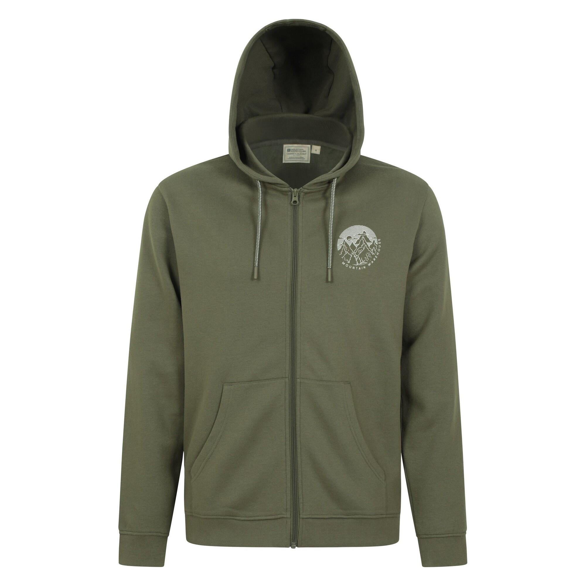 MOUNTAIN WAREHOUSE Felpa Con Cappuccio E Zip Intera Circle Mountain Cordino Uomo Mountain Warehouse