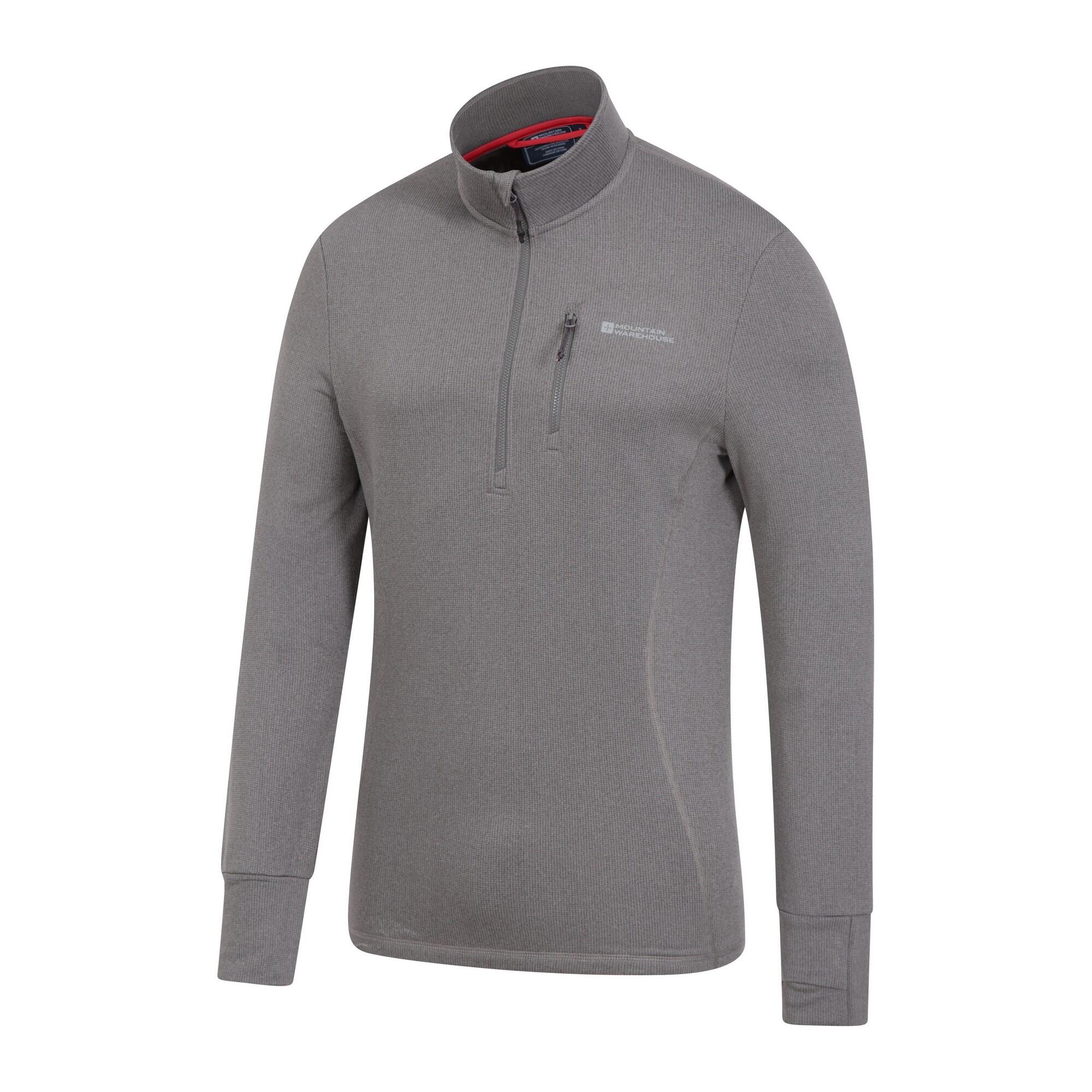 Felpa In Pile Uomo Mountain Warehouse Marathon Grigio 3/4