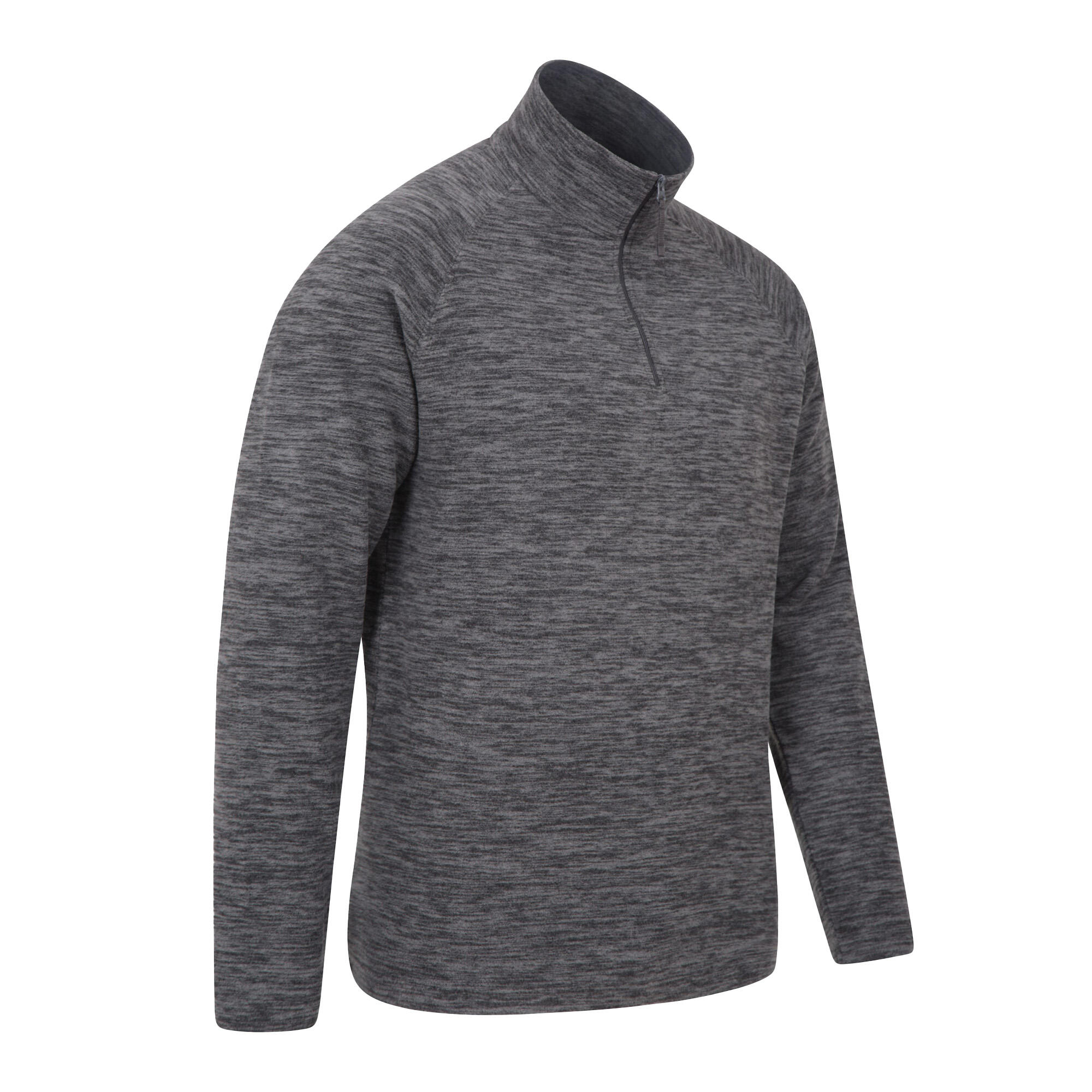 Mens Snowdon Melange Fleece Top (Pack Of 2) (Black) 3/4