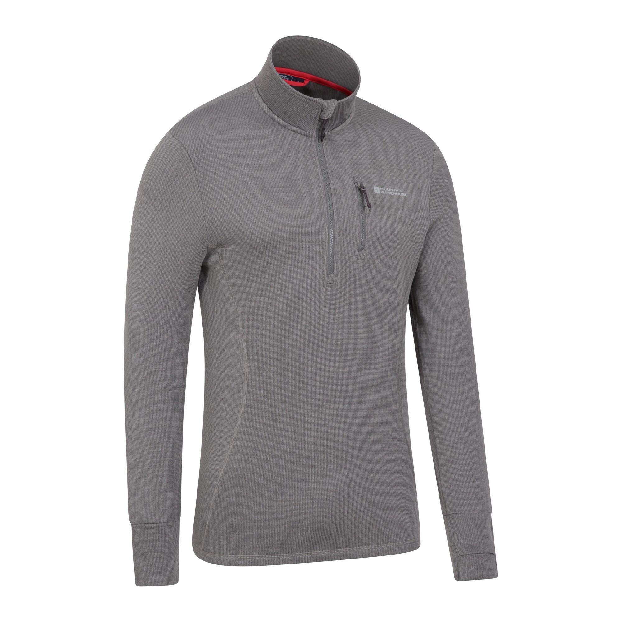 Felpa In Pile Uomo Mountain Warehouse Marathon Grigio 2/4