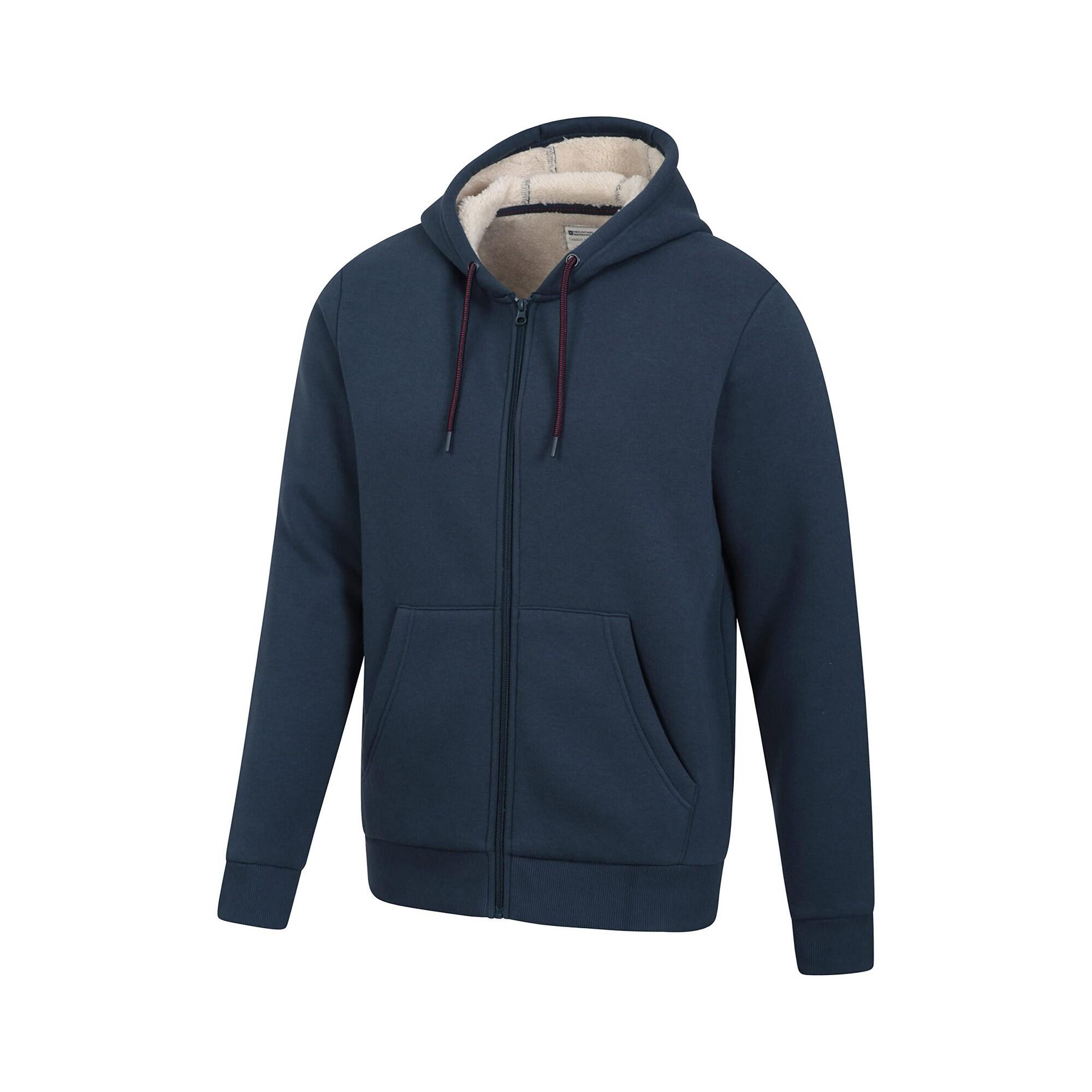 Felpa Con Cappuccio E Zip Intera Foderato Di Borg Uomo Mountain Warehouse Dalton 4/4