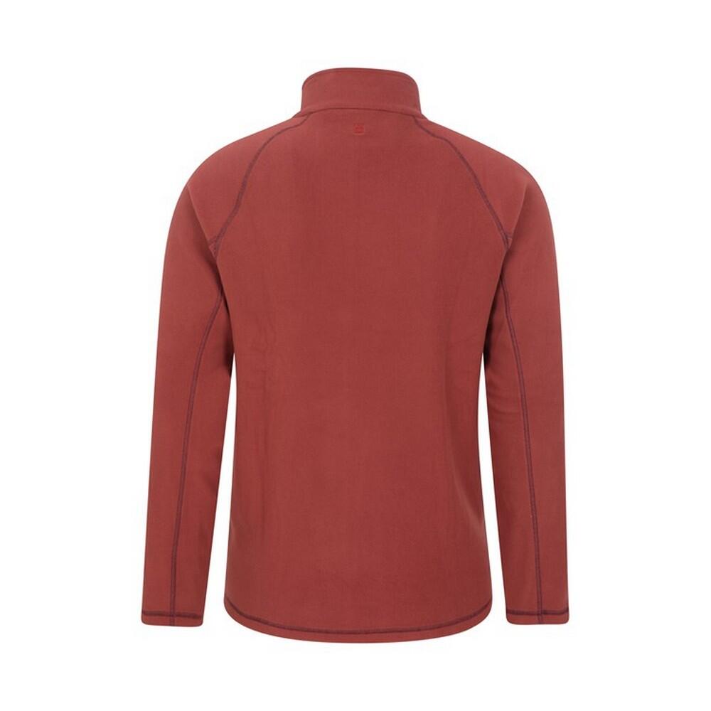 Felpa In Pile Mezza Cerniera Uomo Mountain Warehouse Ashbourne II Borgogna 2/4