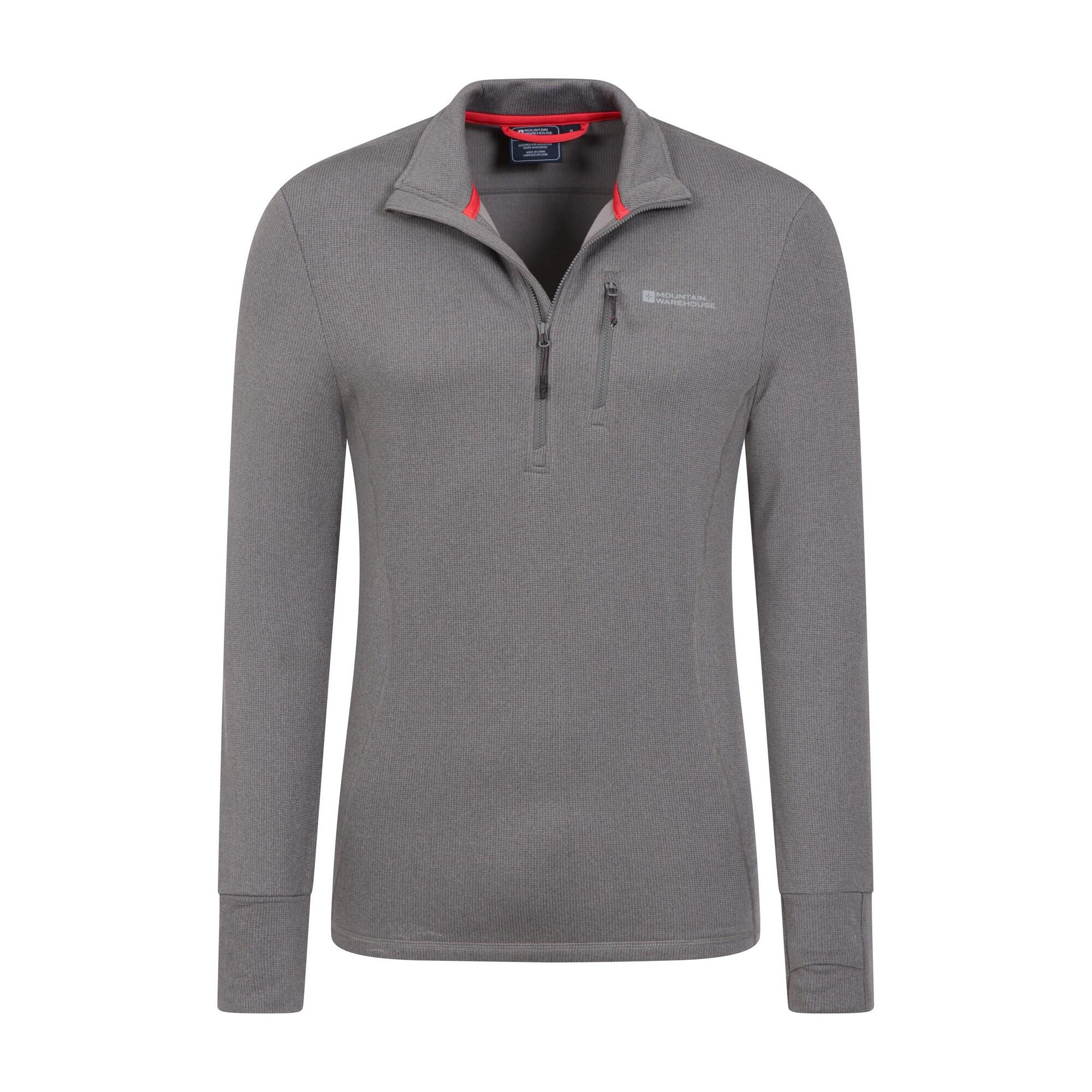Felpa In Pile Uomo Mountain Warehouse Marathon Grigio 4/4