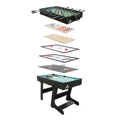 Table Multi Jeux, Pliable, All-in-One 16-in-1, Noire