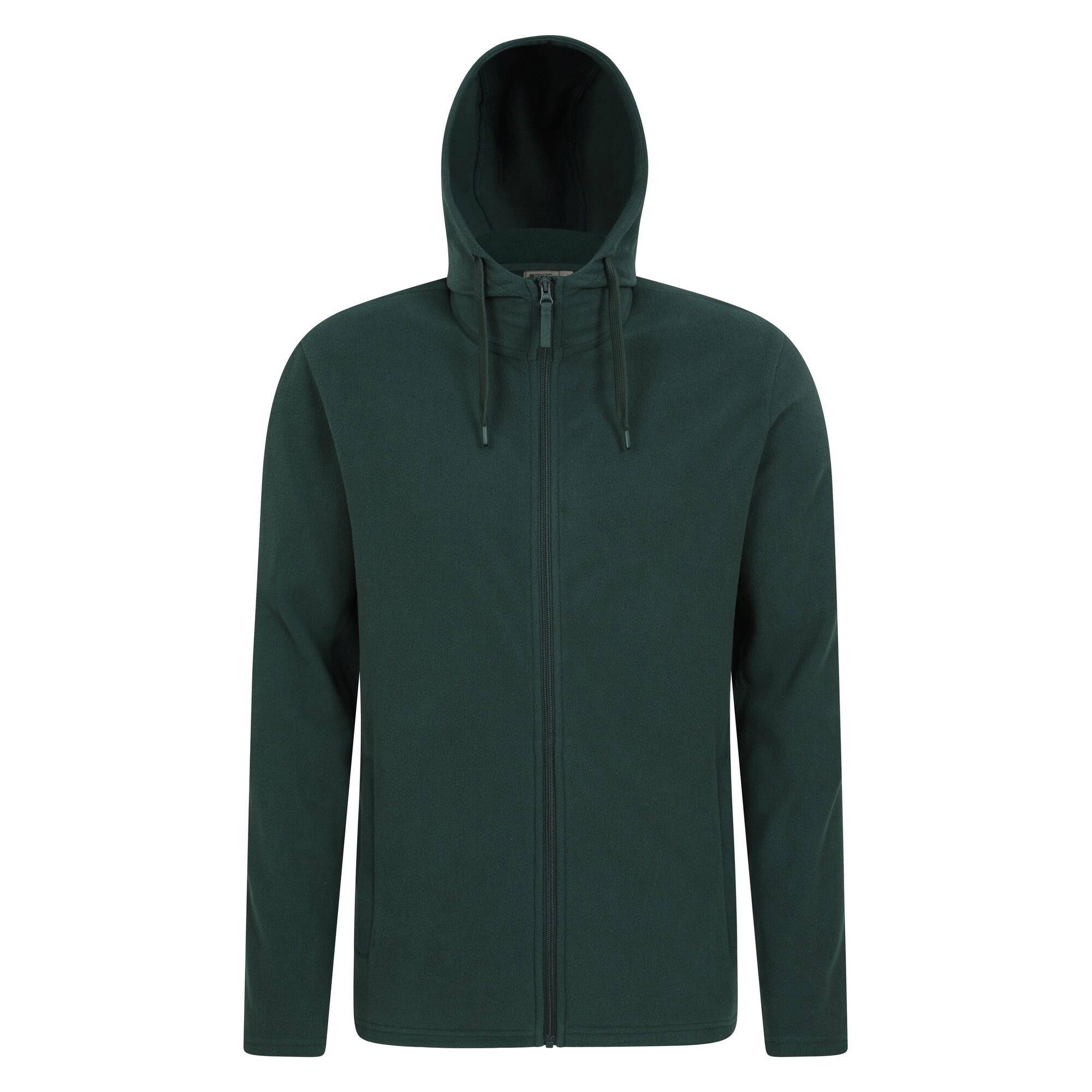MOUNTAIN WAREHOUSE Mens Camber Fleece Full Zip Hoodie (Dark Green)