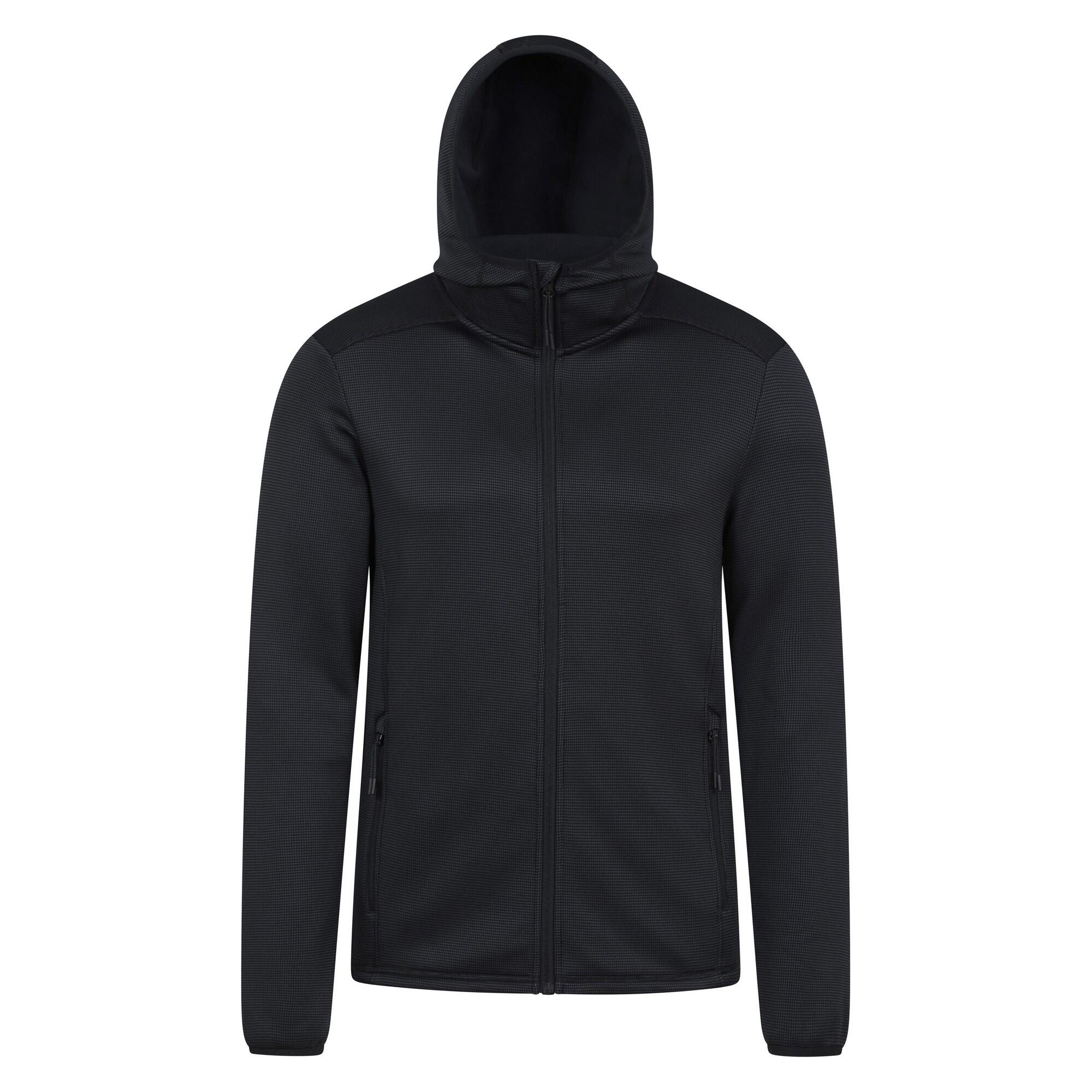 MOUNTAIN WAREHOUSE Felpa Con Cappuccio E Zip Intera Active Uomo Mountain Warehouse Hike Nero