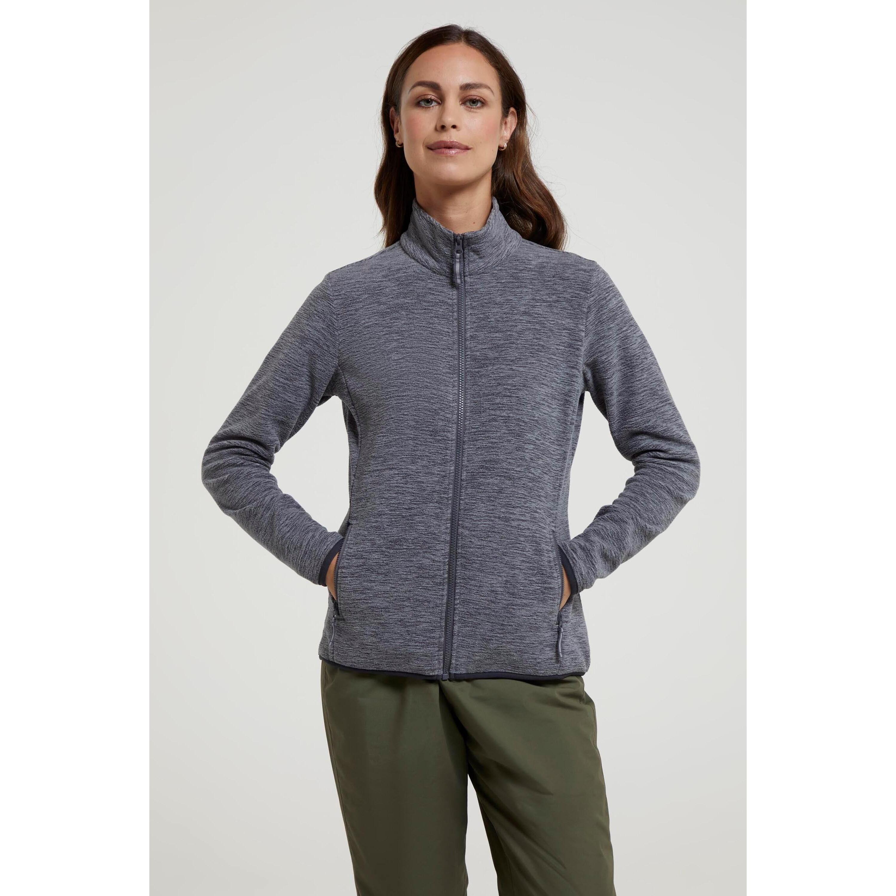 MOUNTAIN WAREHOUSE Womens/Ladies Snowdon II Melange Full Zip Fleece Jacket (Charcoal)