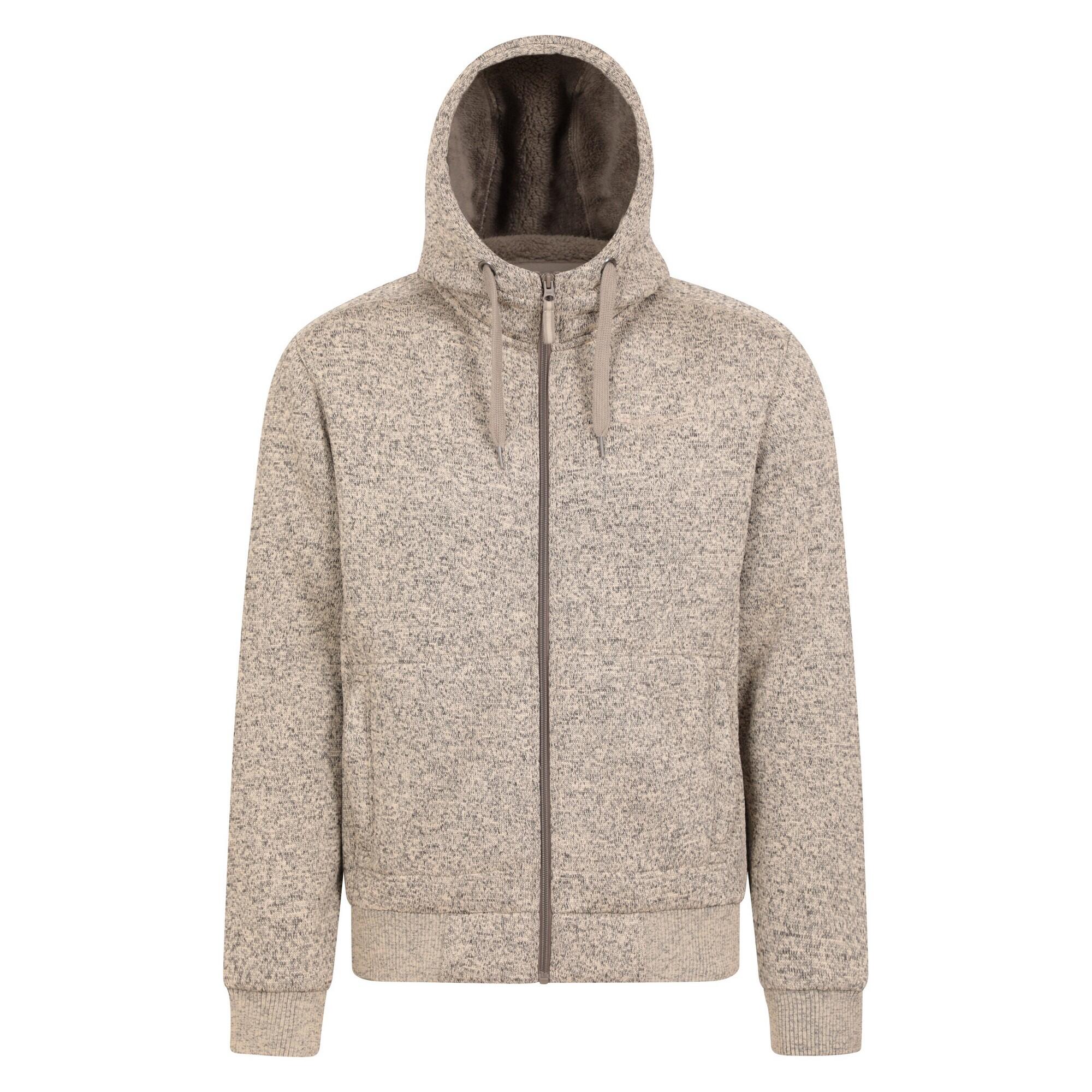 MOUNTAIN WAREHOUSE Mens Nevis II Faux Fur Hoodie (Beige)
