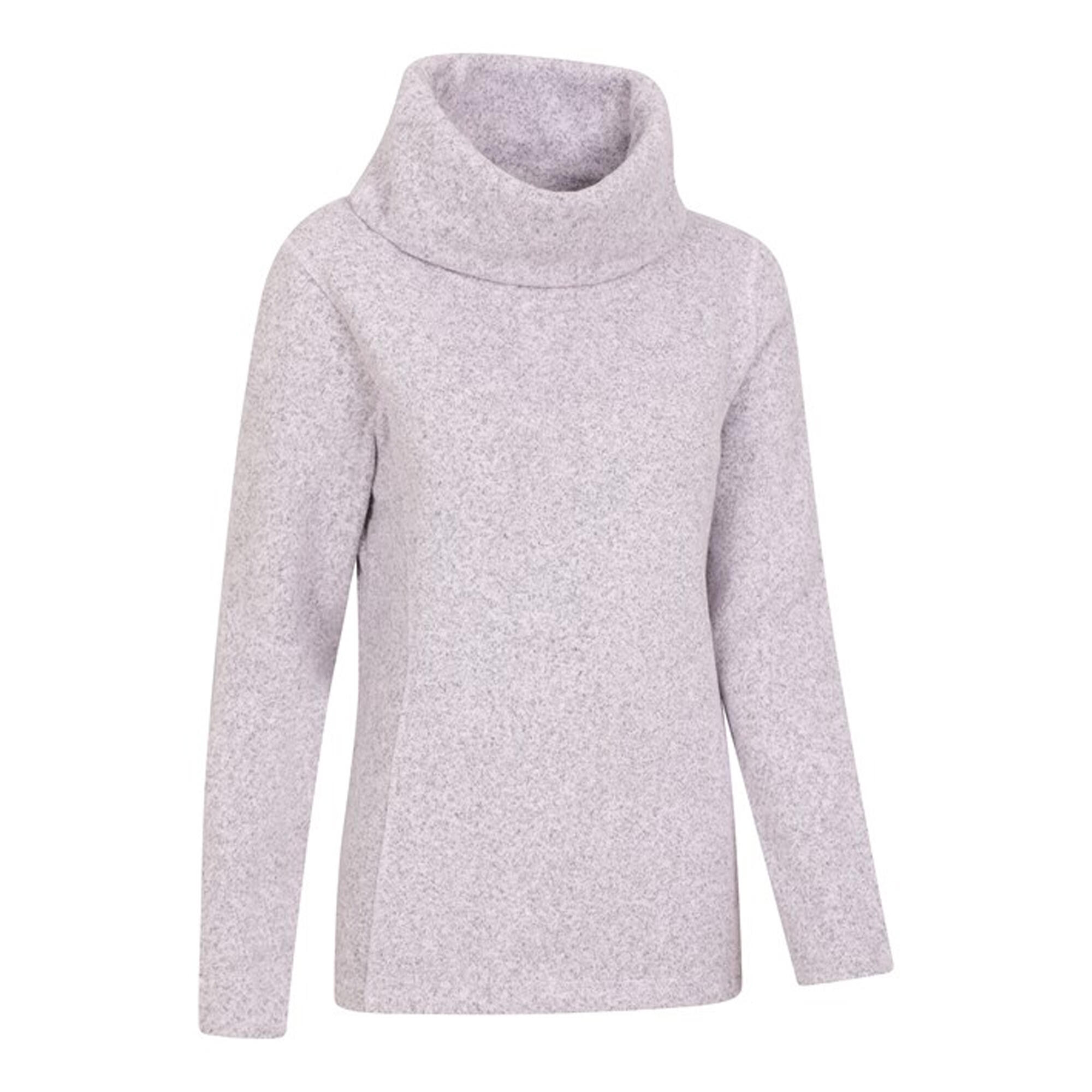 Womens/Ladies Cowl Neck Fleece Top (Lilac) 3/4