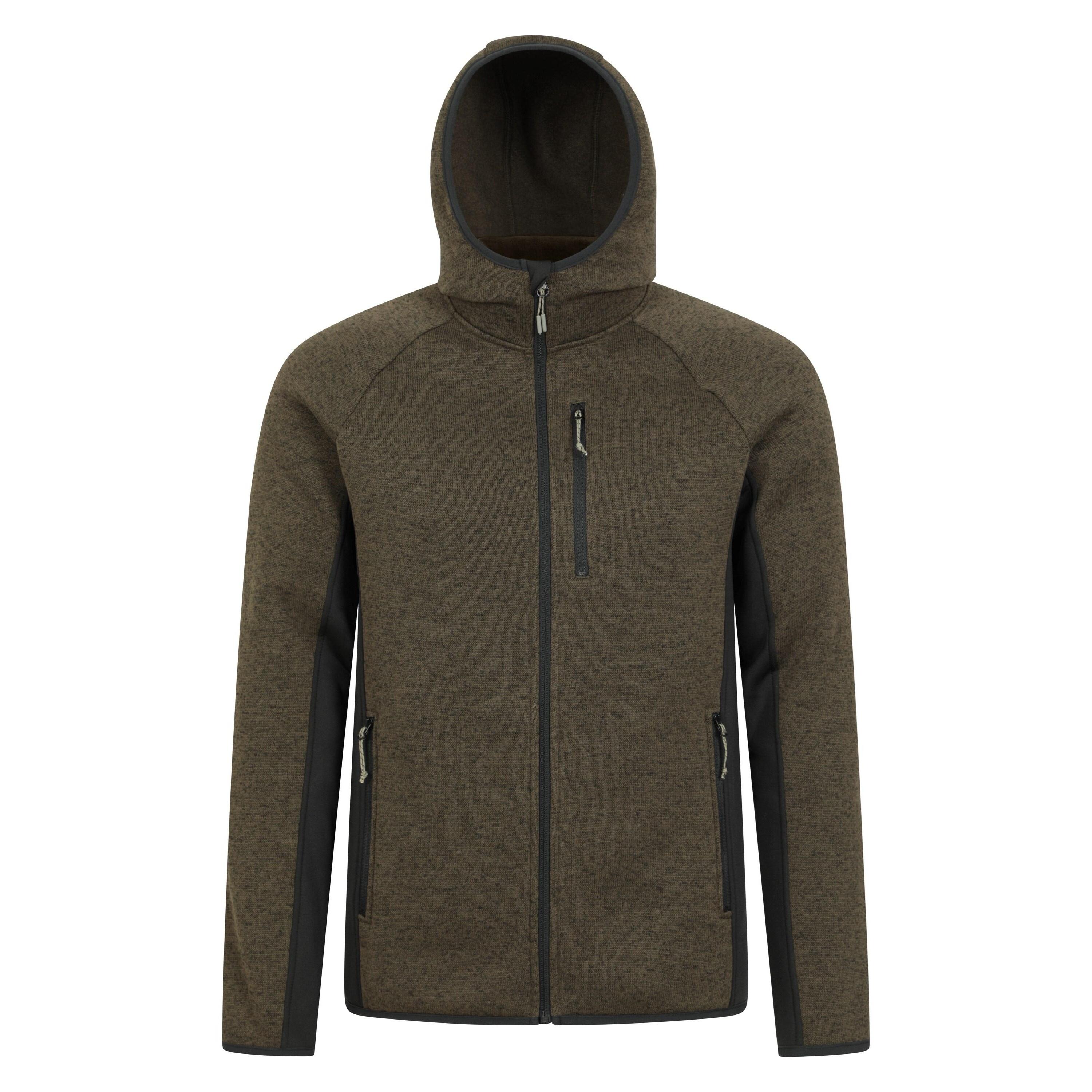 MOUNTAIN WAREHOUSE Mens Treston Fleece Hooded Hoodie (Dark Khaki)