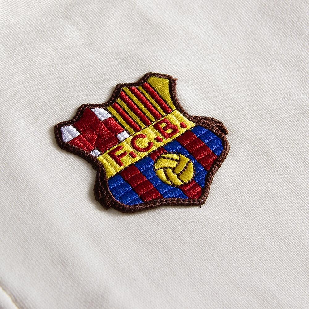 Felpa con zip corta - Uomo - FC Barcelona 1899 - Ecru 4/7