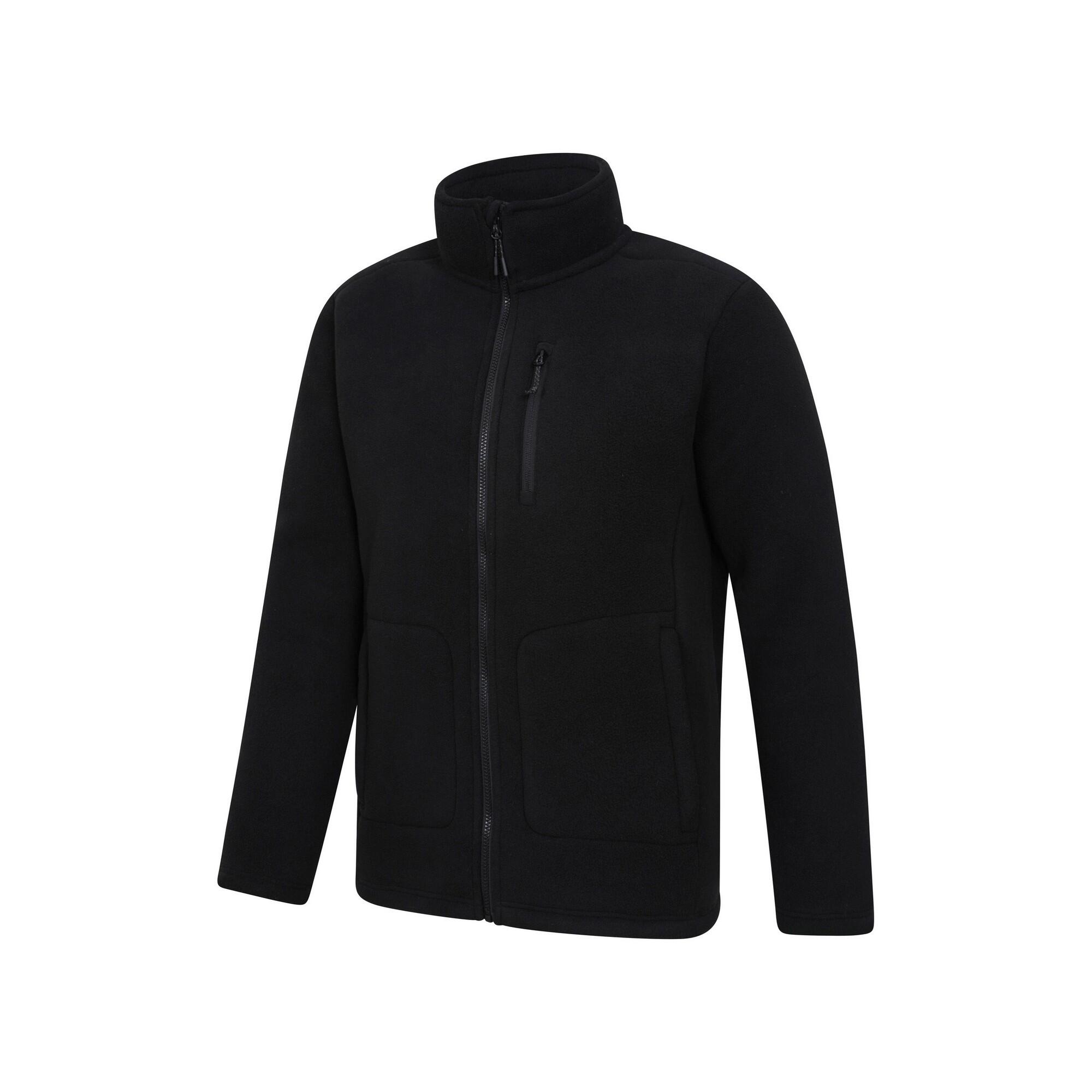 Mens Highland Full Zip Fleece (Black) 3/4
