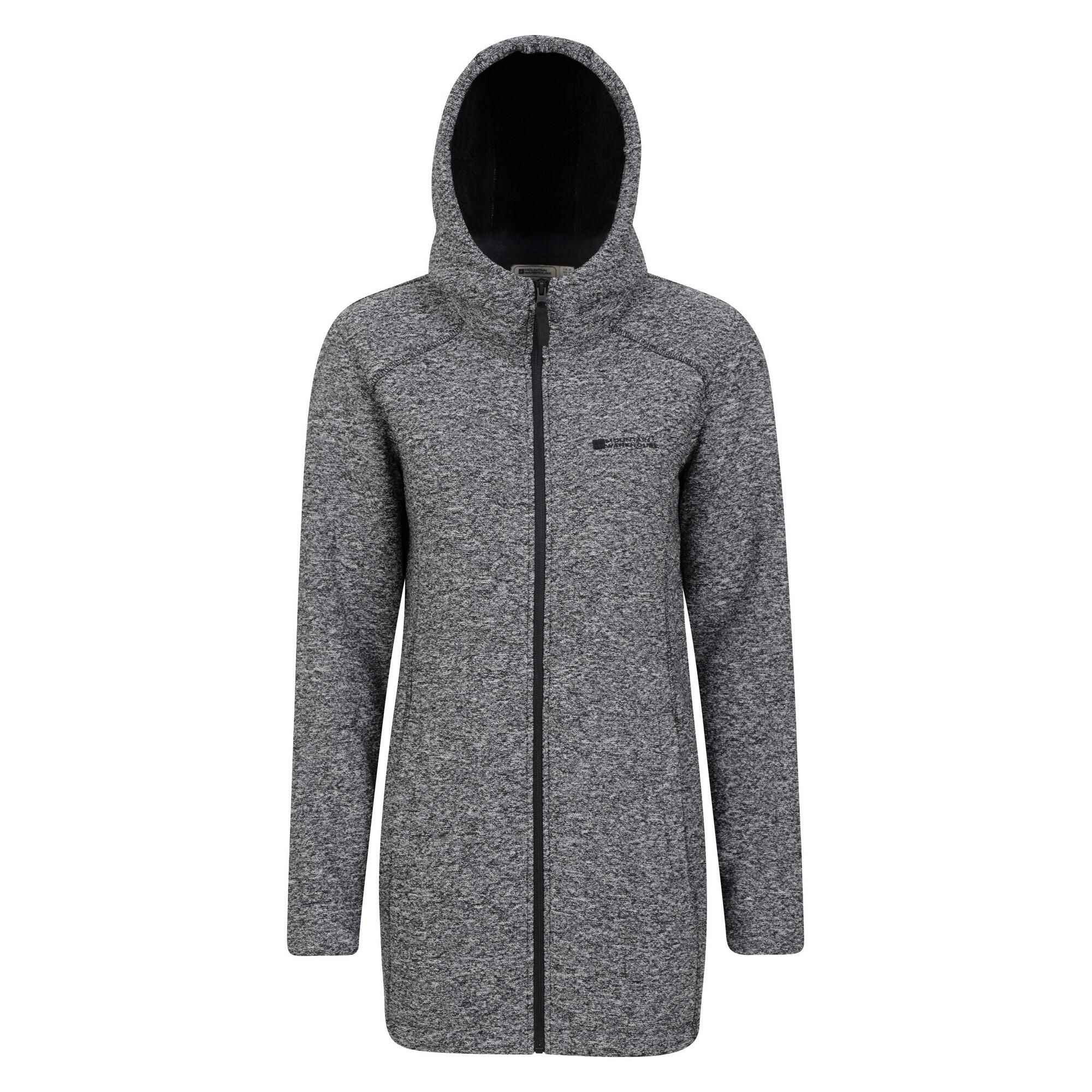 MOUNTAIN WAREHOUSE Womens/Ladies Mallaig Longline Fleece Jacket (Black)