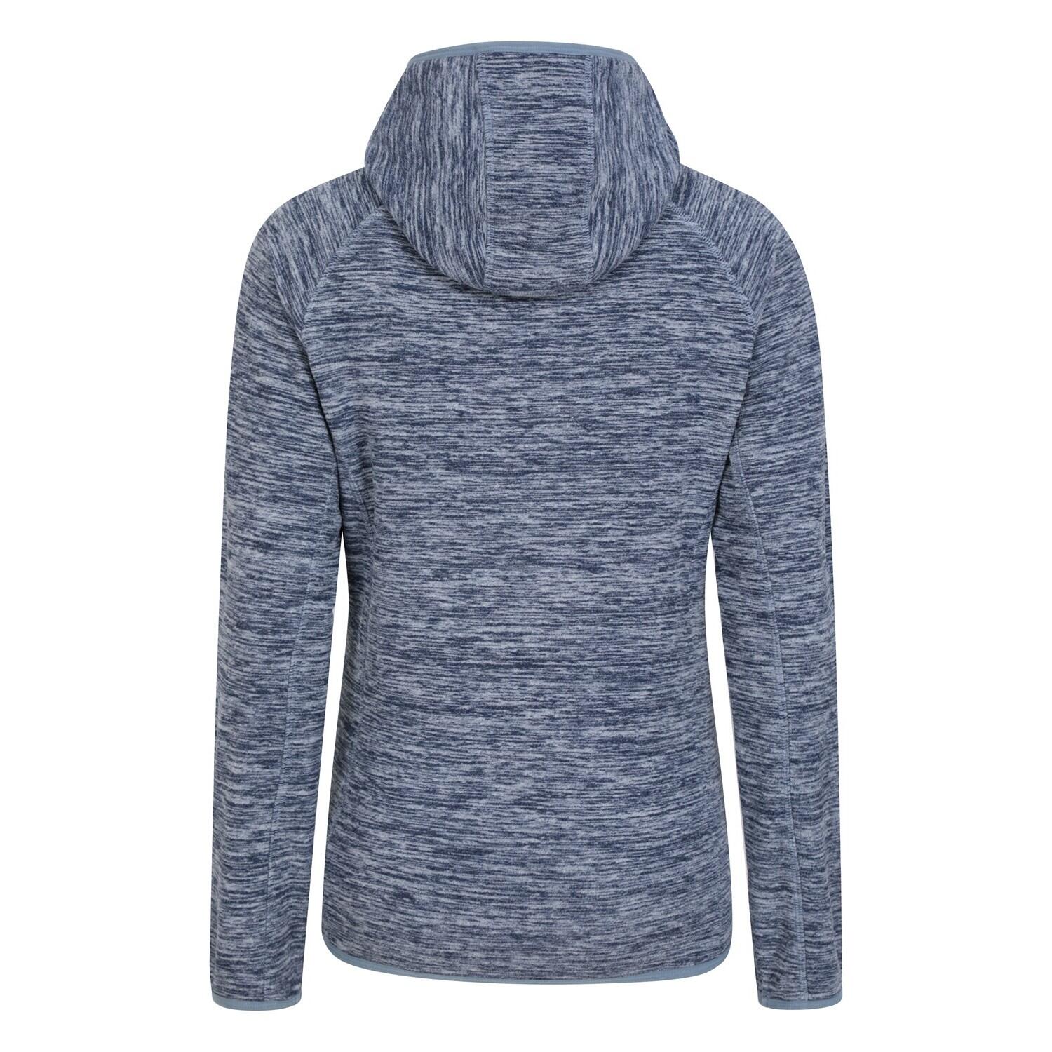 Womens/Ladies Lleyn II Melange Full Zip Hoodie (Dark Blue) 2/4
