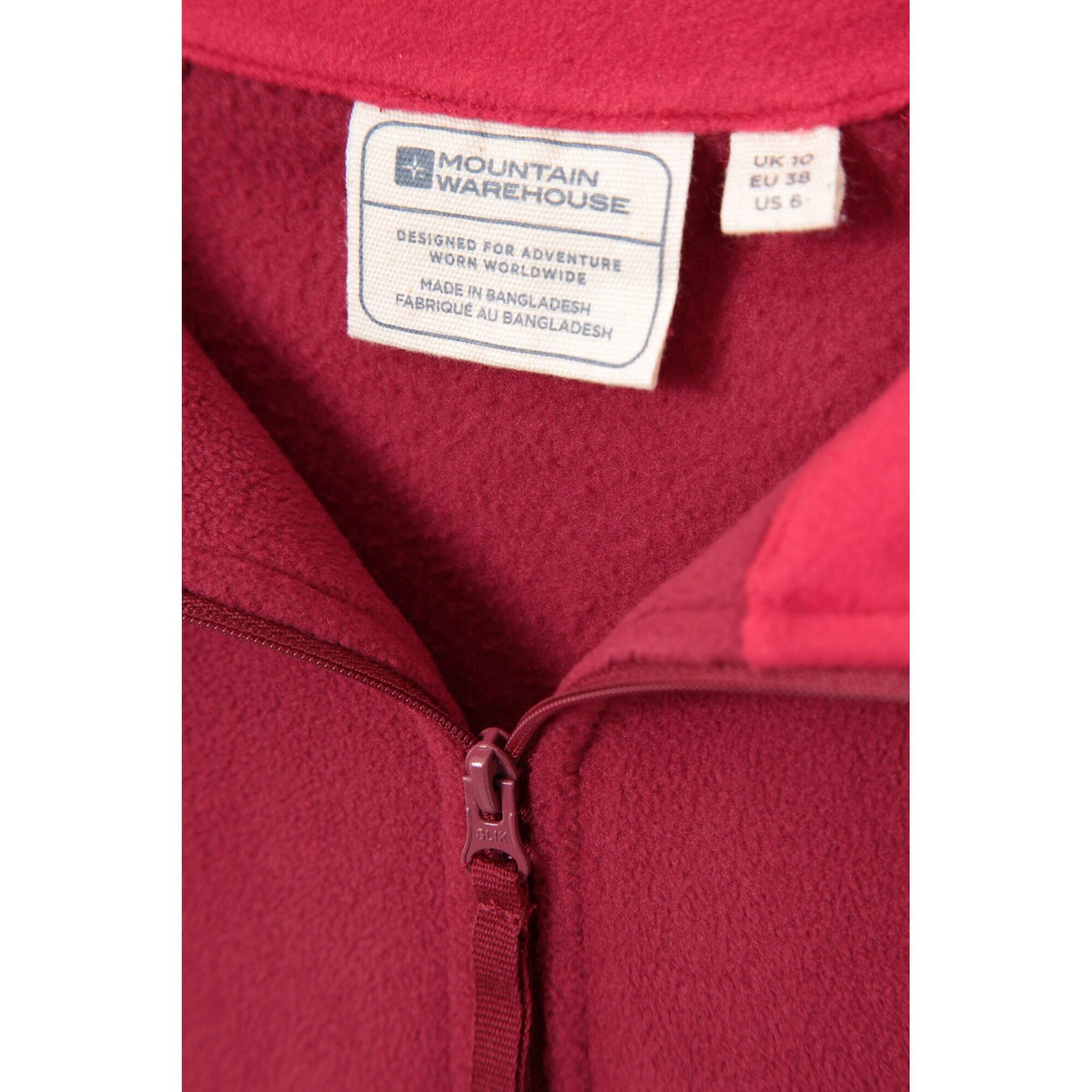 Felpa In Pile Mezza Cerniera Donna Mountain Warehouse Montana Rosso Scuro 2/4