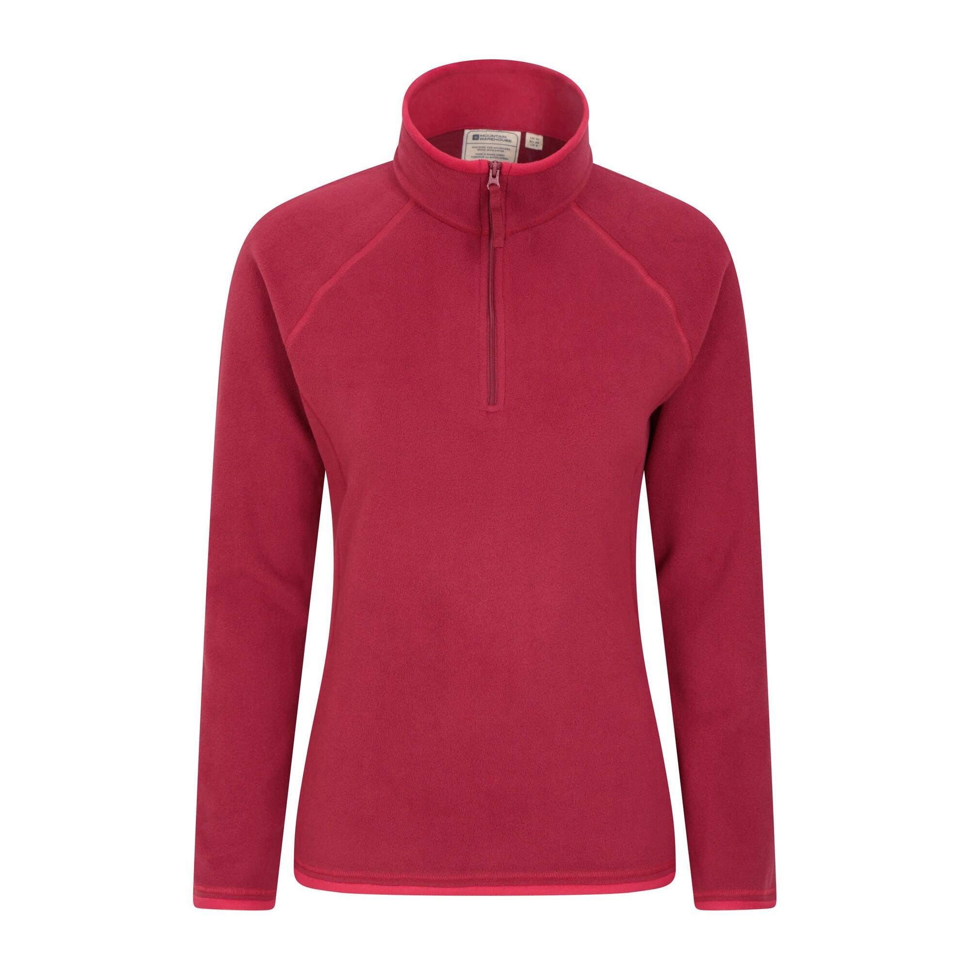 MOUNTAIN WAREHOUSE Womens/Ladies Montana Half Zip Fleece Top (Dark Red)