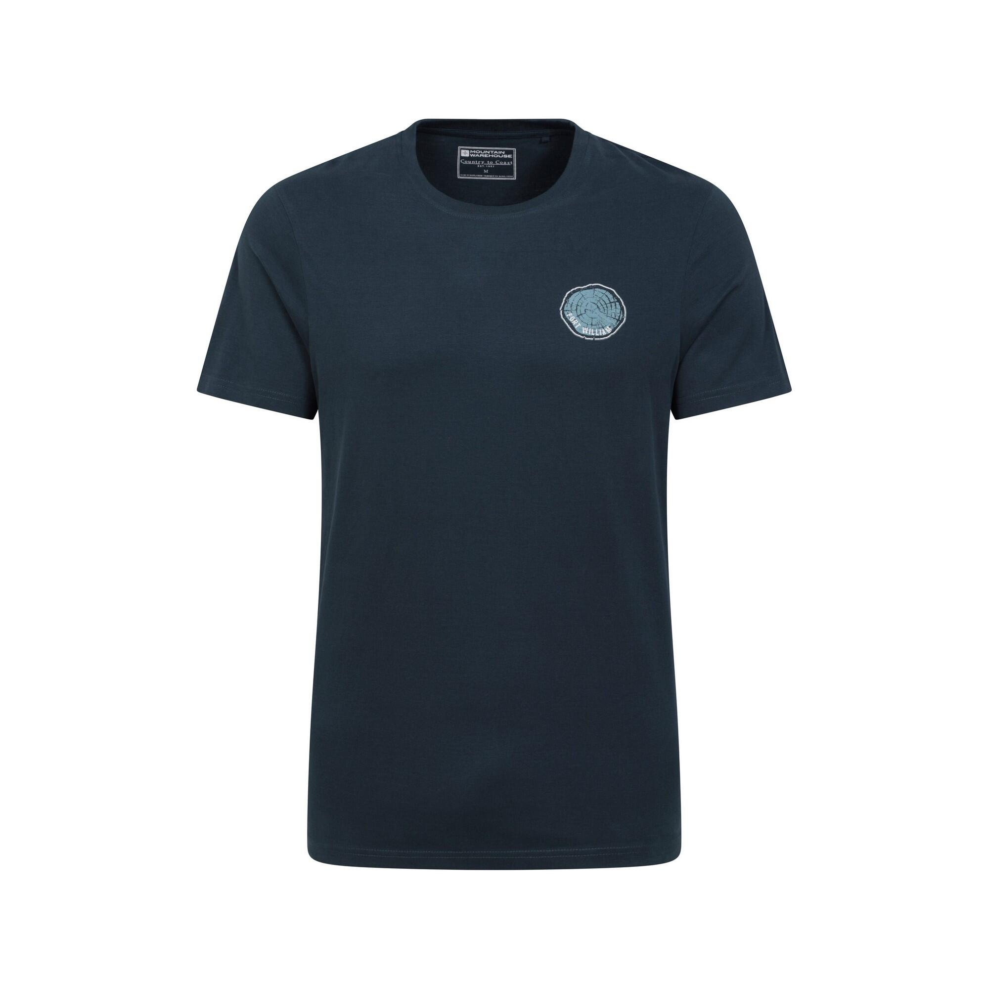 MOUNTAIN WAREHOUSE Mens Fort William Tree Ring TShirt (Dark Blue)