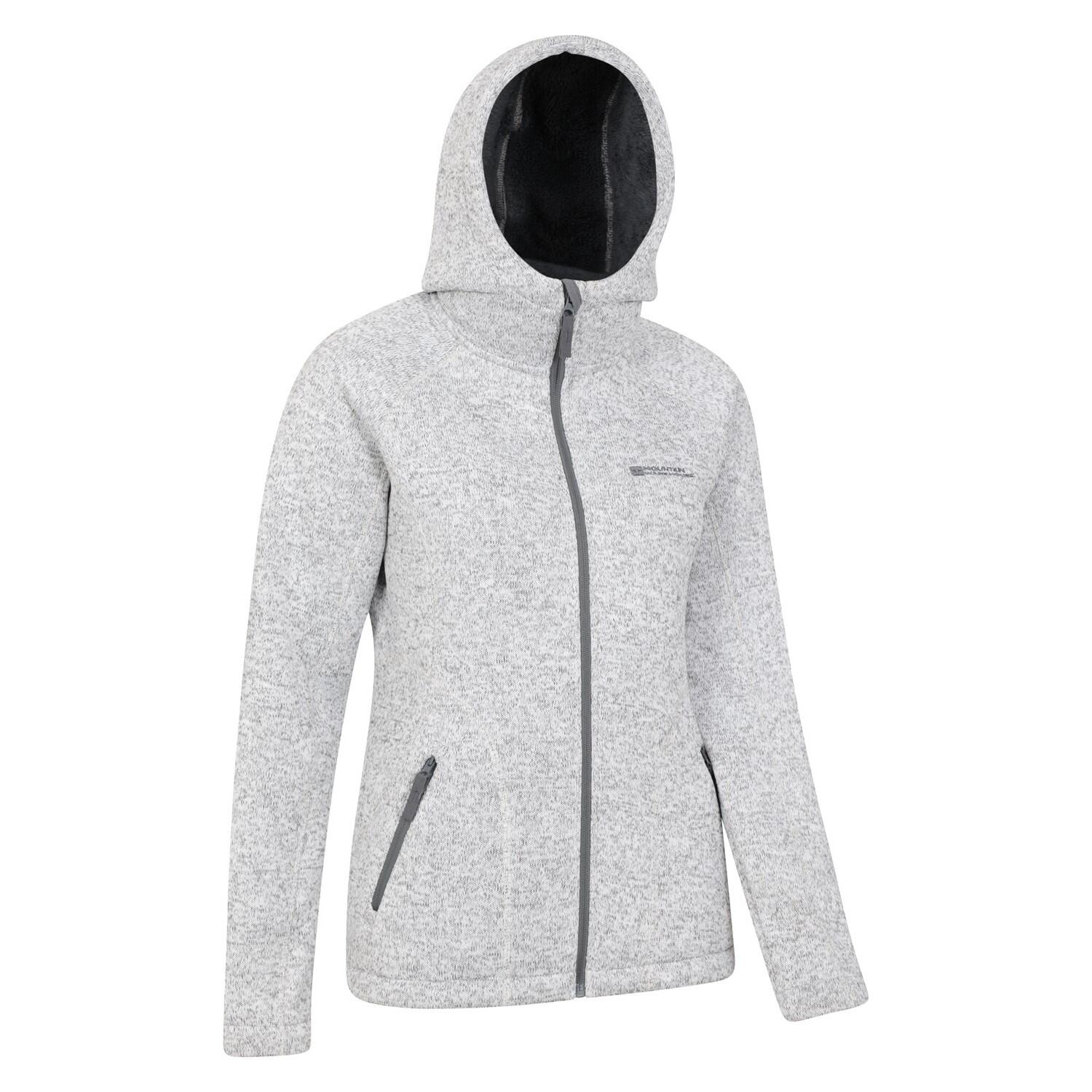 Felpa Con Cappuccio E Zip Intera Donna Mountain Warehouse Nevis Grigio 3/4