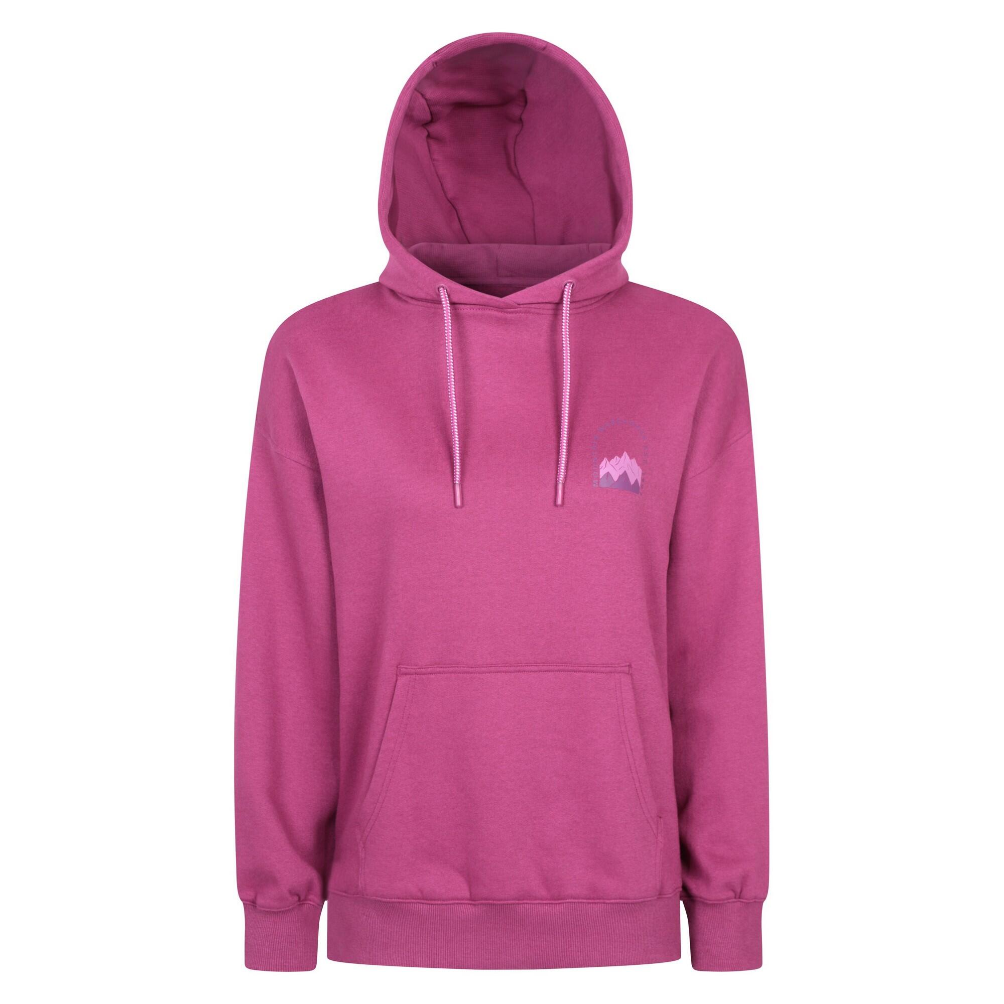 MOUNTAIN WAREHOUSE Womens/Ladies Mountain Scene Hoodie (Berry)