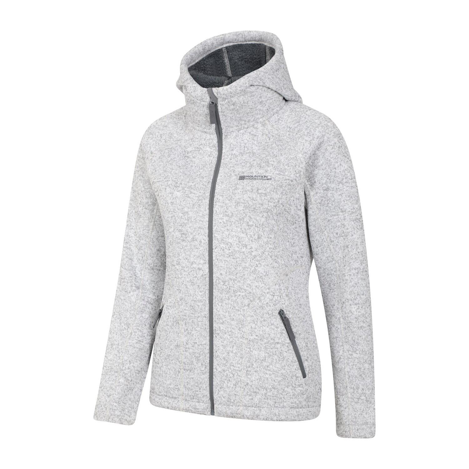 Felpa Con Cappuccio E Zip Intera Donna Mountain Warehouse Nevis Grigio 4/4