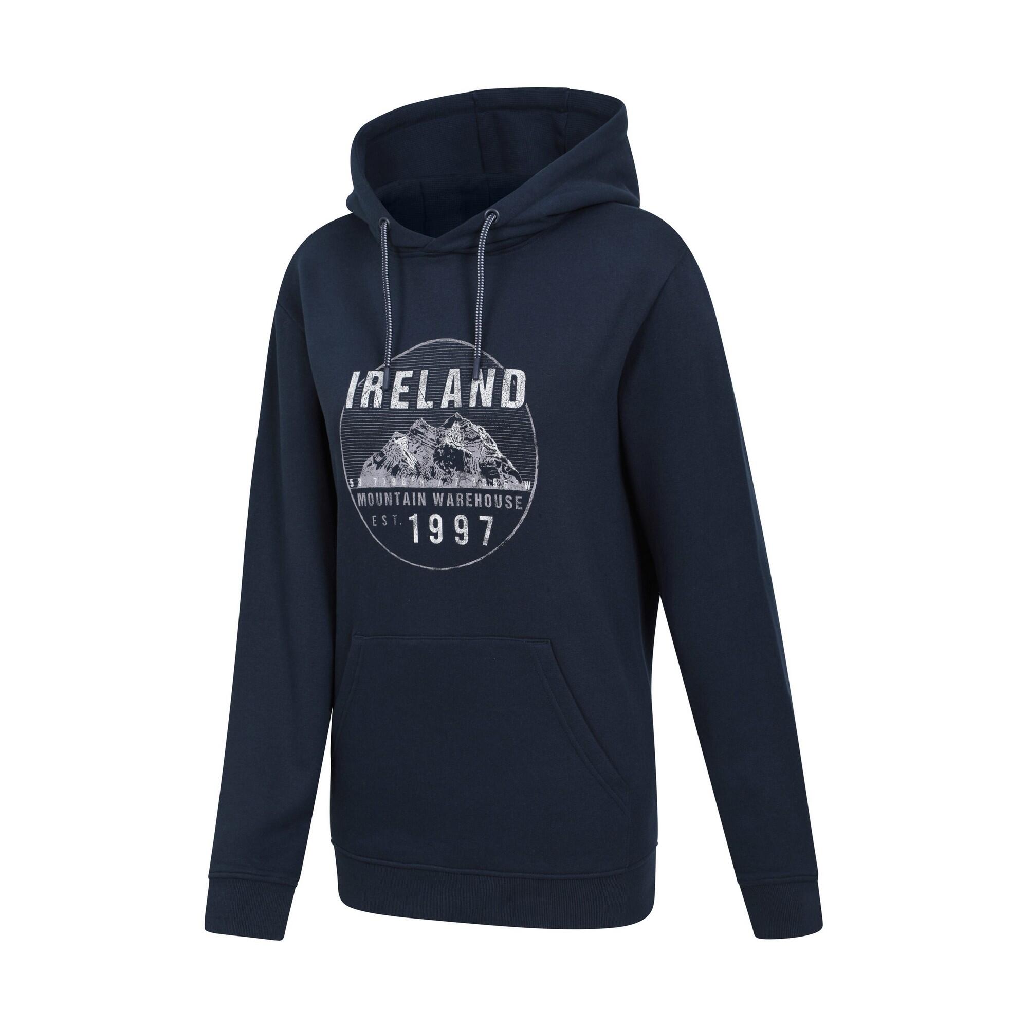 Womens/Ladies Ireland Circle Overhead Hoodie (Navy) 3/4