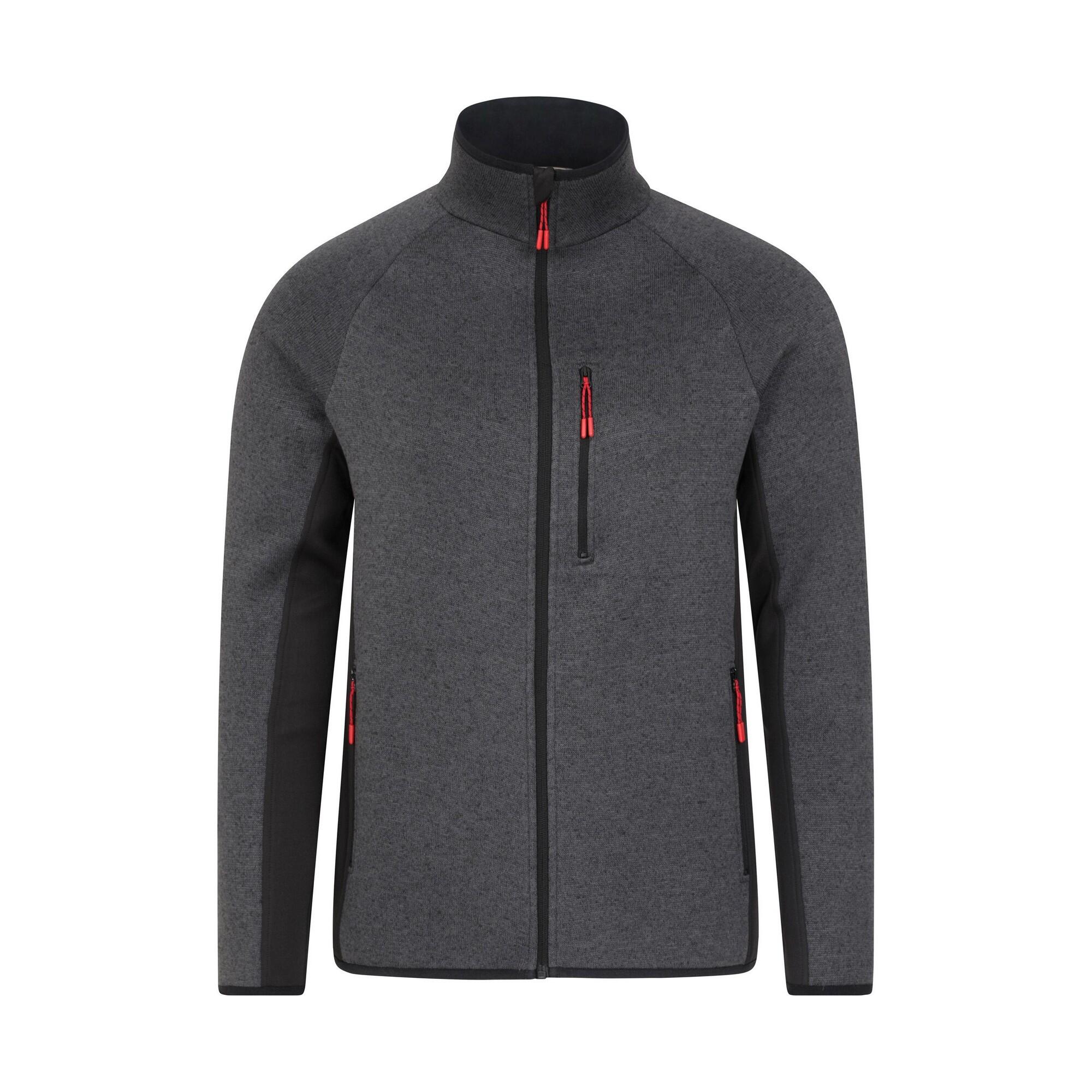 MOUNTAIN WAREHOUSE Mens Treston Full Zip Fleece Jacket (Black)