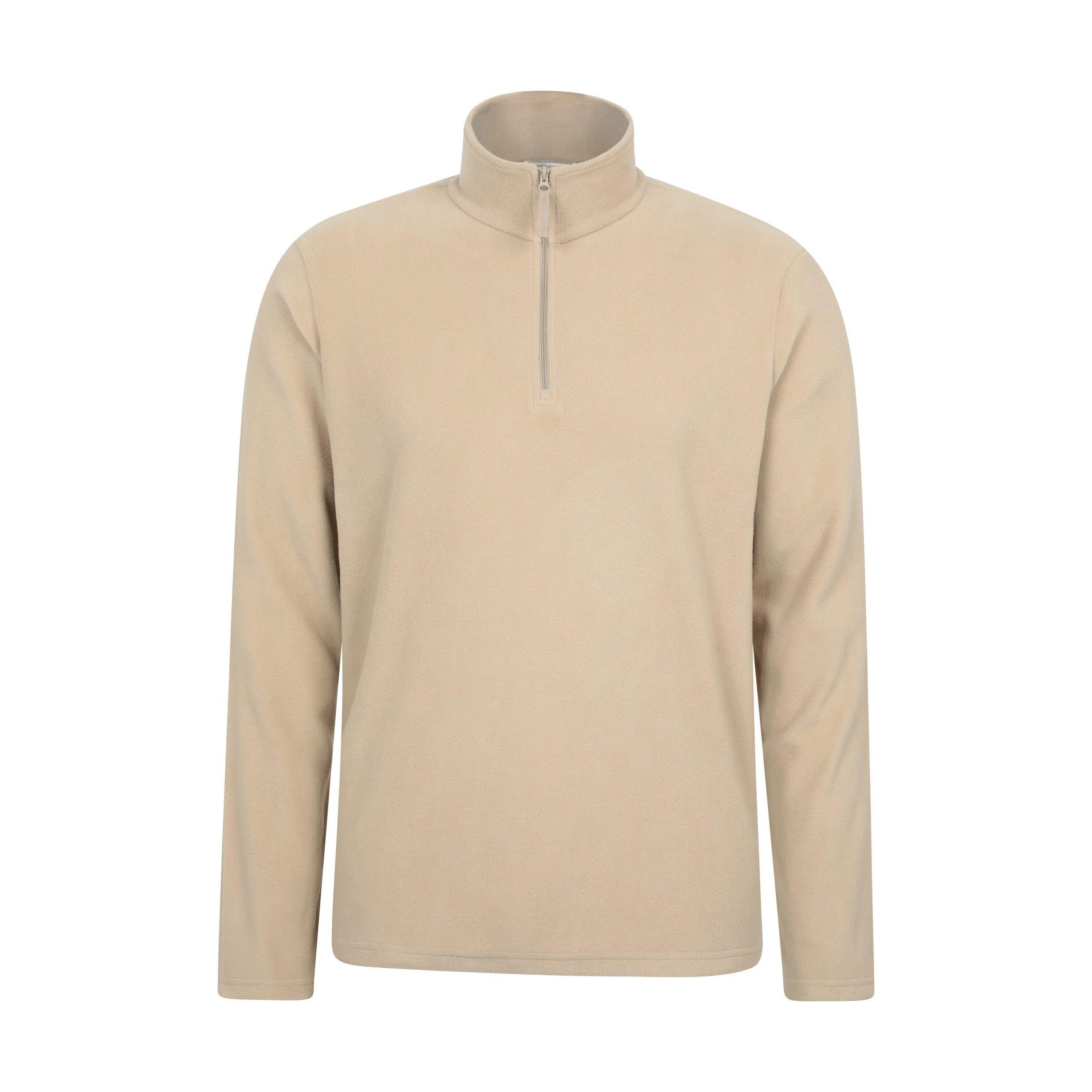 MOUNTAIN WAREHOUSE Mens Camber II Camo Half Zip Fleece Top (Off White)