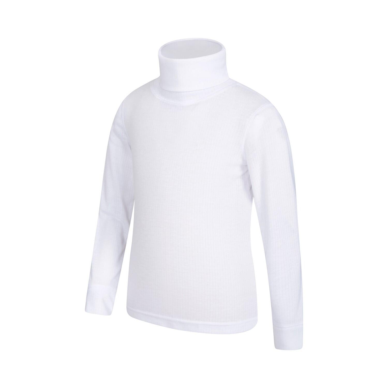 Childrens/Kids Talus Roll Neck LongSleeved Top (White) 3/4