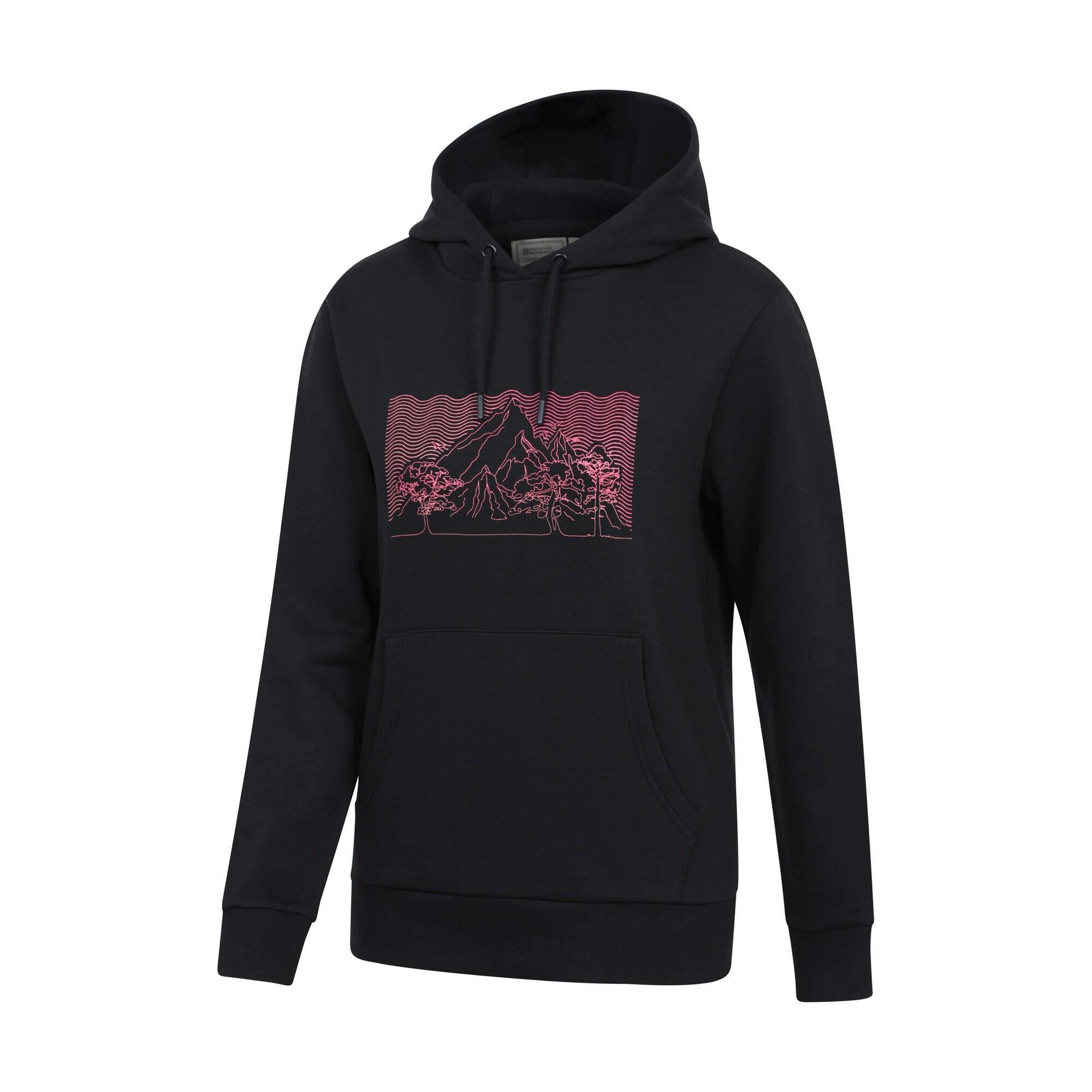 Womens/Ladies Ombre Hoodie (Black) 4/4